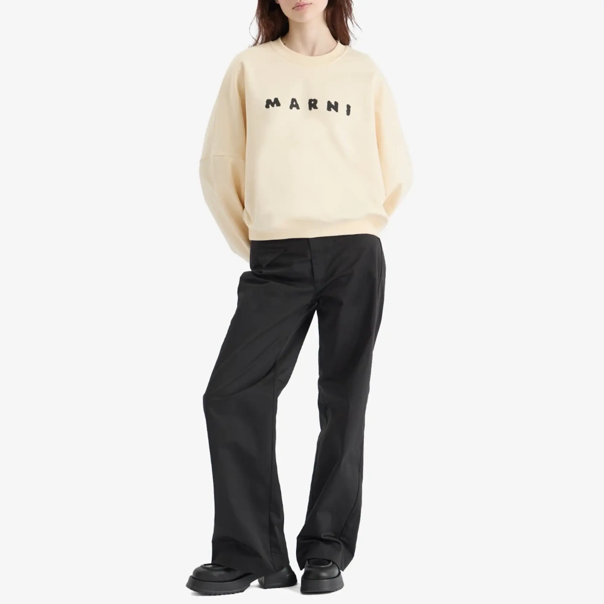 Marni Women's Logo Sweatshirt Ivory