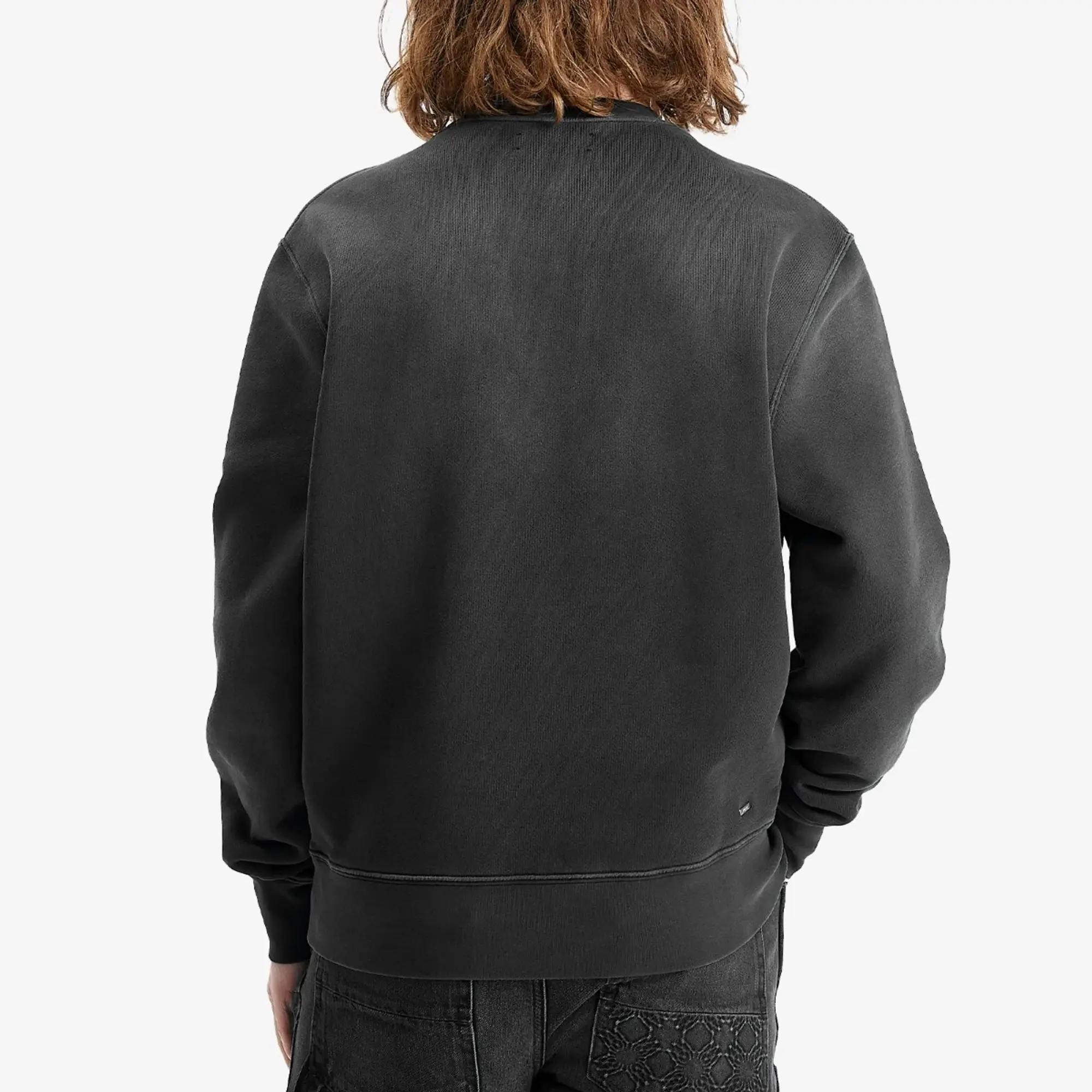 AMIRI Men's Music Record Crewneck Sweatshirt Black