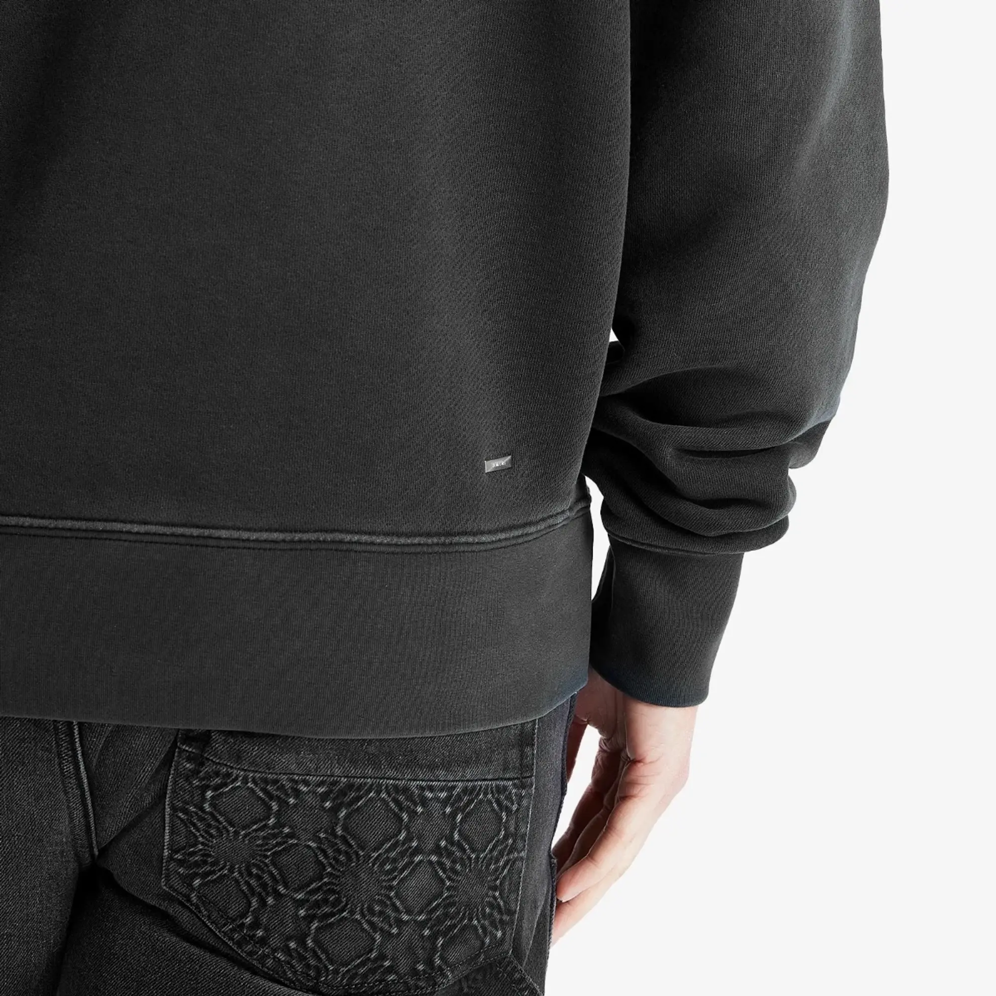 AMIRI Men's Music Record Crewneck Sweatshirt Black