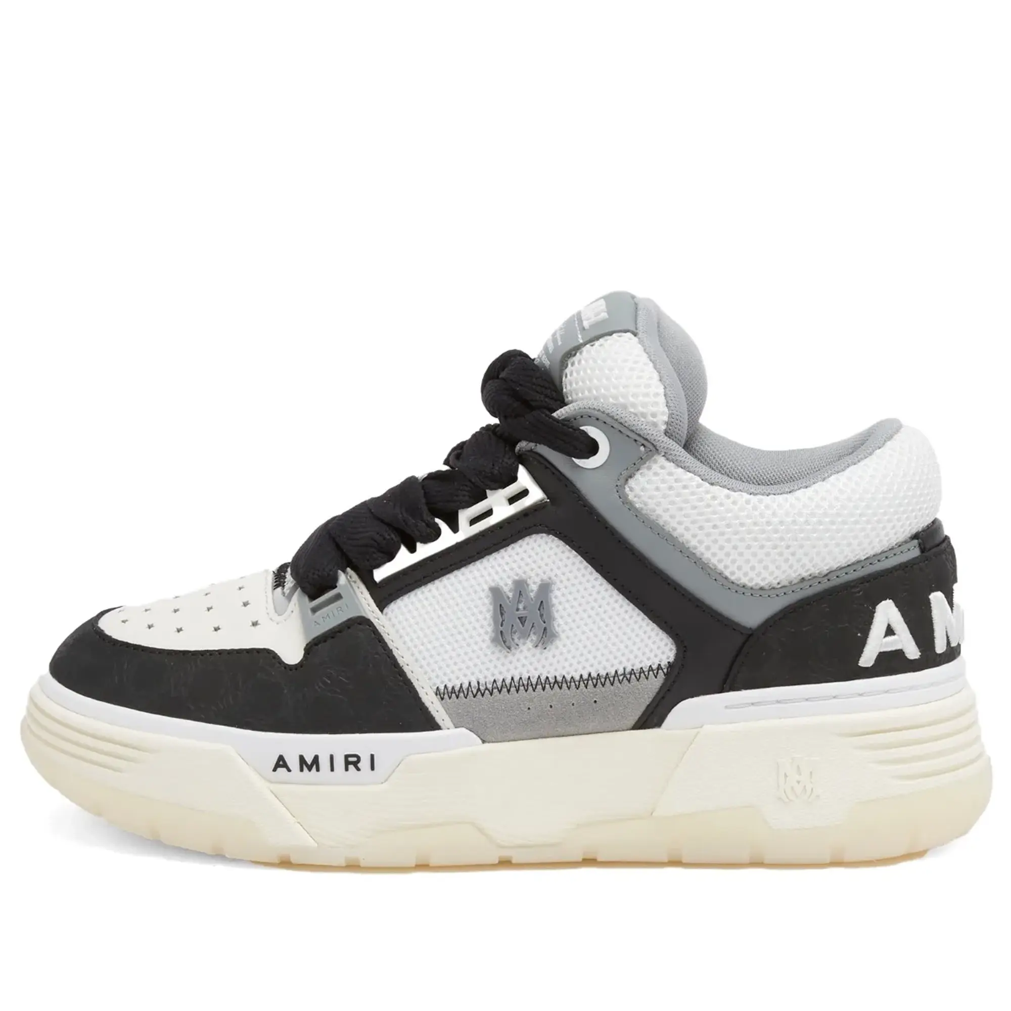 AMIRI Men's MA-1 Quad Debossed Nubuck Sneaker Black