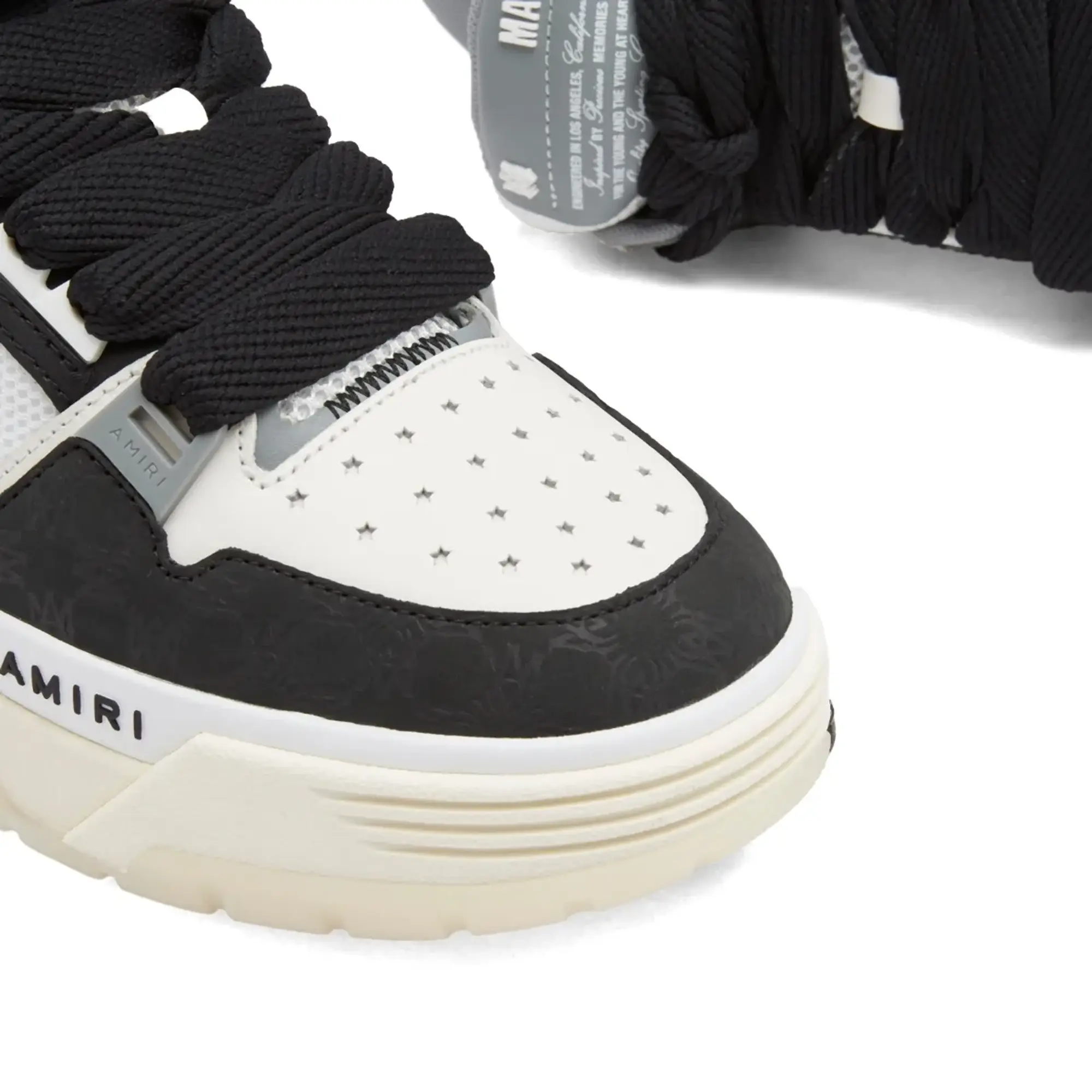 AMIRI Men's MA-1 Quad Debossed Nubuck Sneaker Black