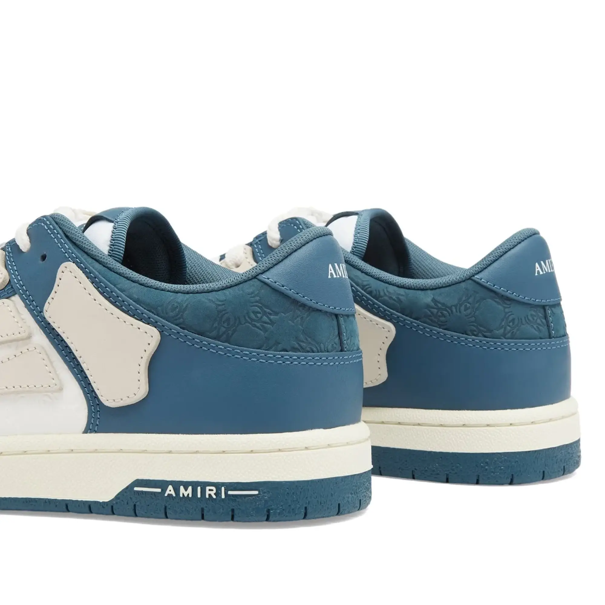 AMIRI Men's Debossed MA Quad Skel Top Low Sneaker Vintage Blue