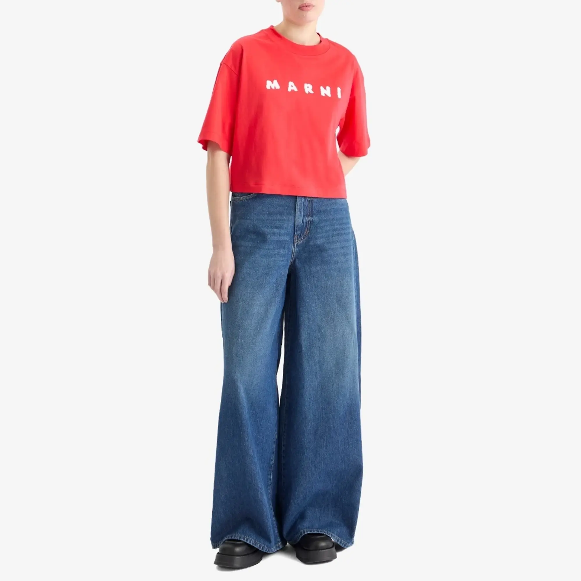 Marni Women's Logo T-shirt Crimson