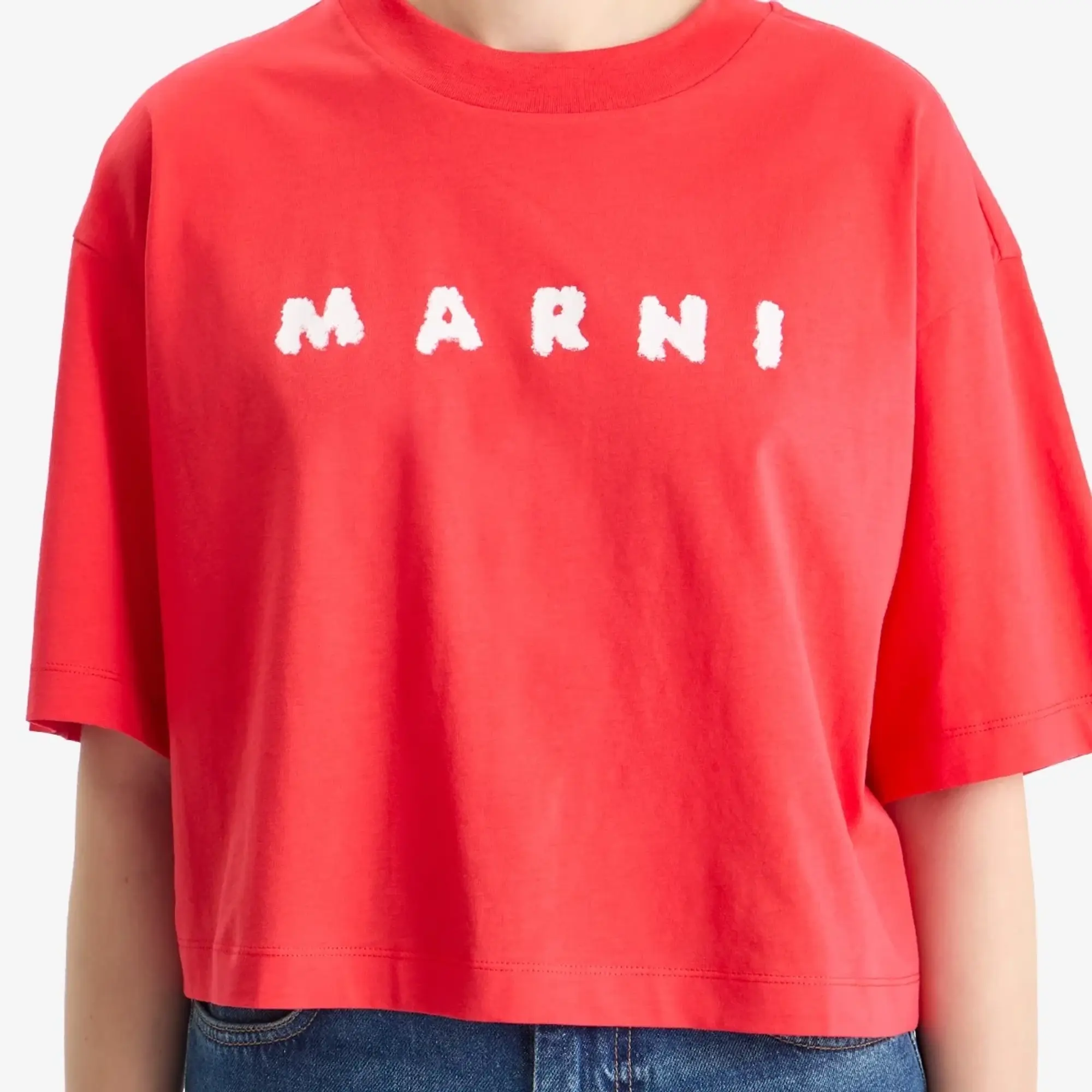 Marni Women's Logo T-shirt Crimson