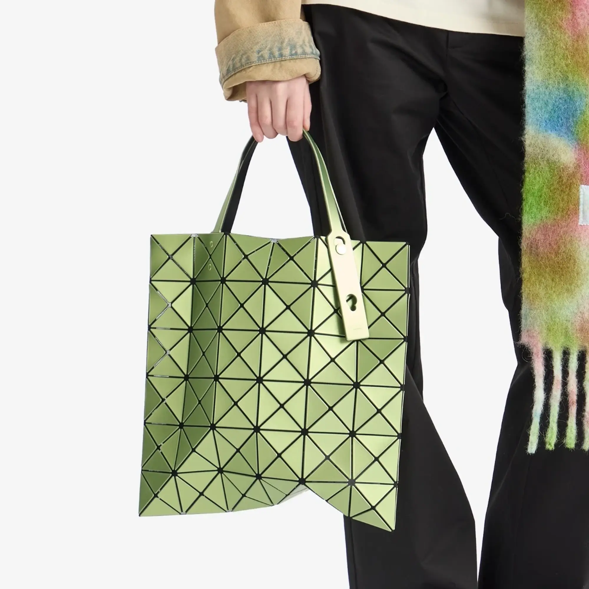 BAO BAO ISSEY MIYAKE Women's Lucent Colour Tote Bag Light Green/Light Yellow