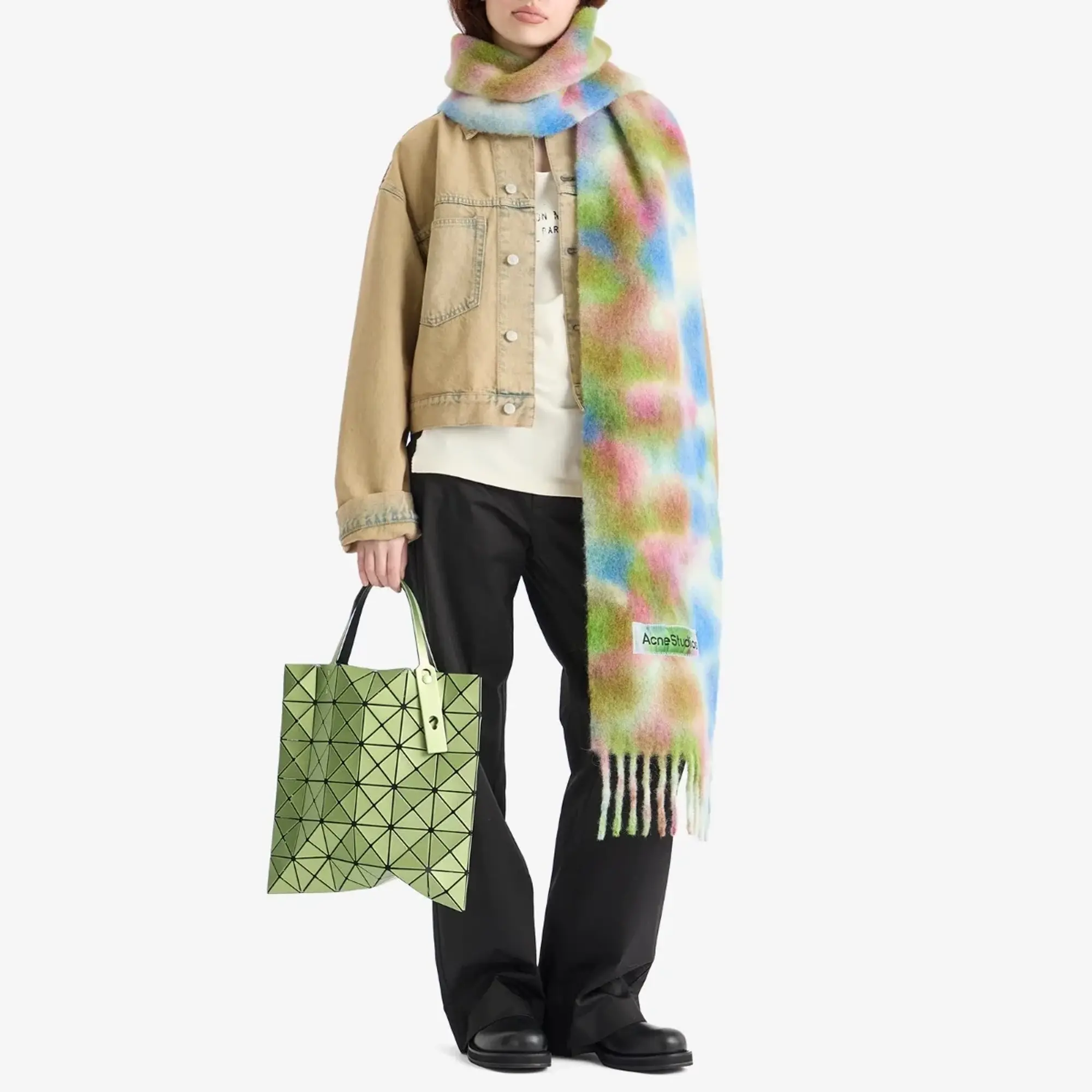 BAO BAO ISSEY MIYAKE Women's Lucent Colour Tote Bag Light Green/Light Yellow