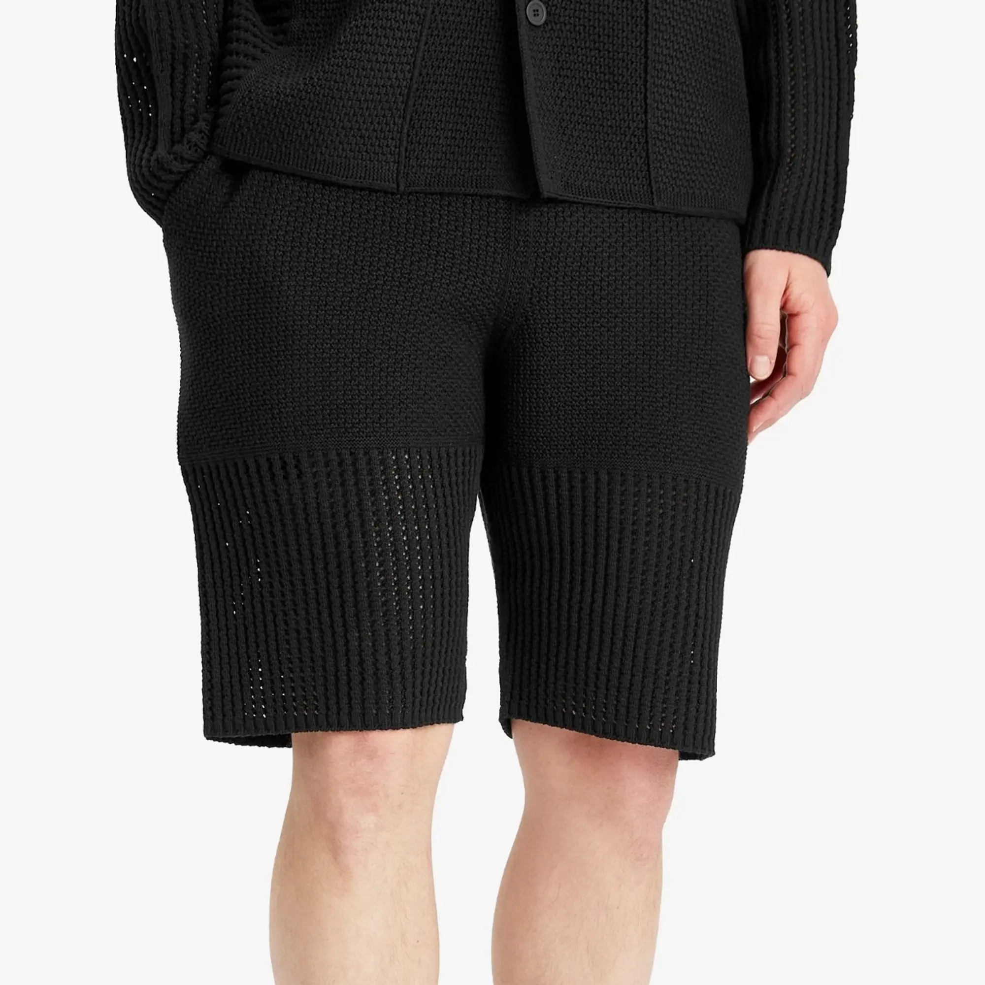 Homme Plissé Issey Miyake Men's Knit Shorts Black