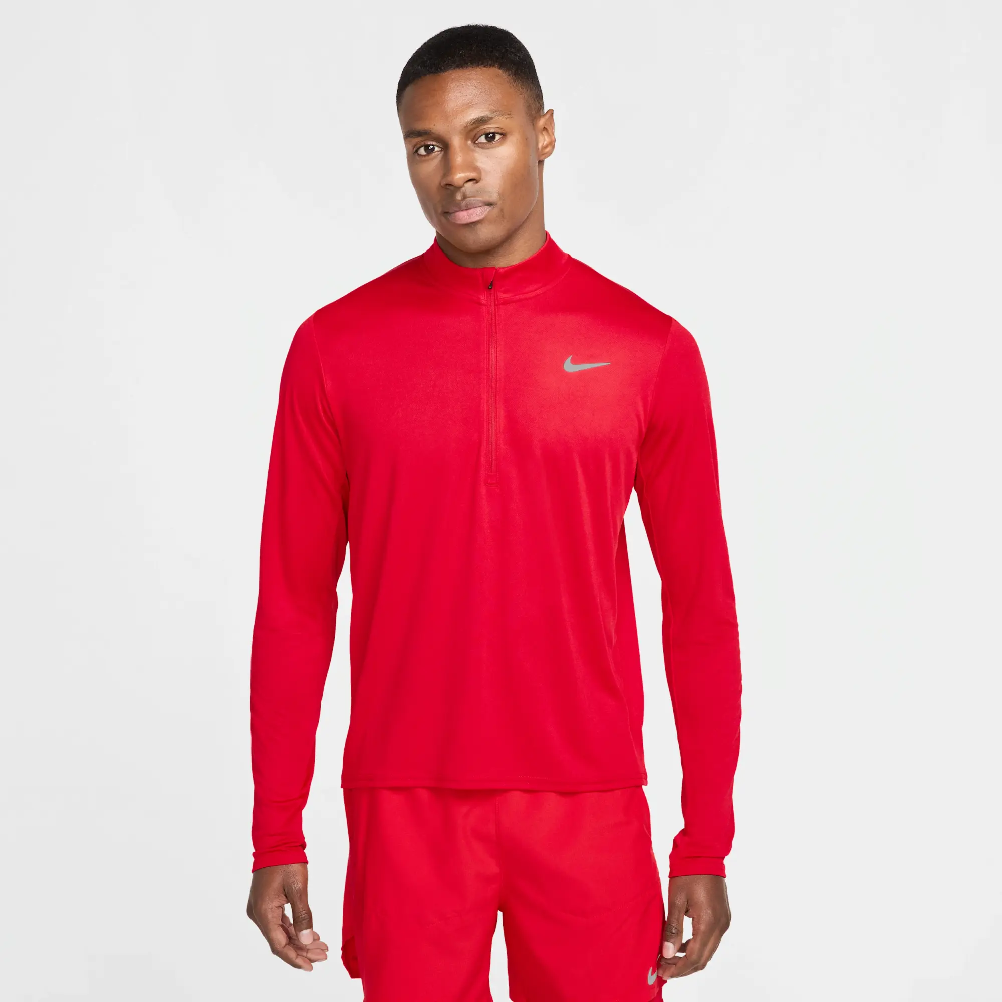 Nike Running Pacer Dri-Fit 1/4 Zip Top In Red