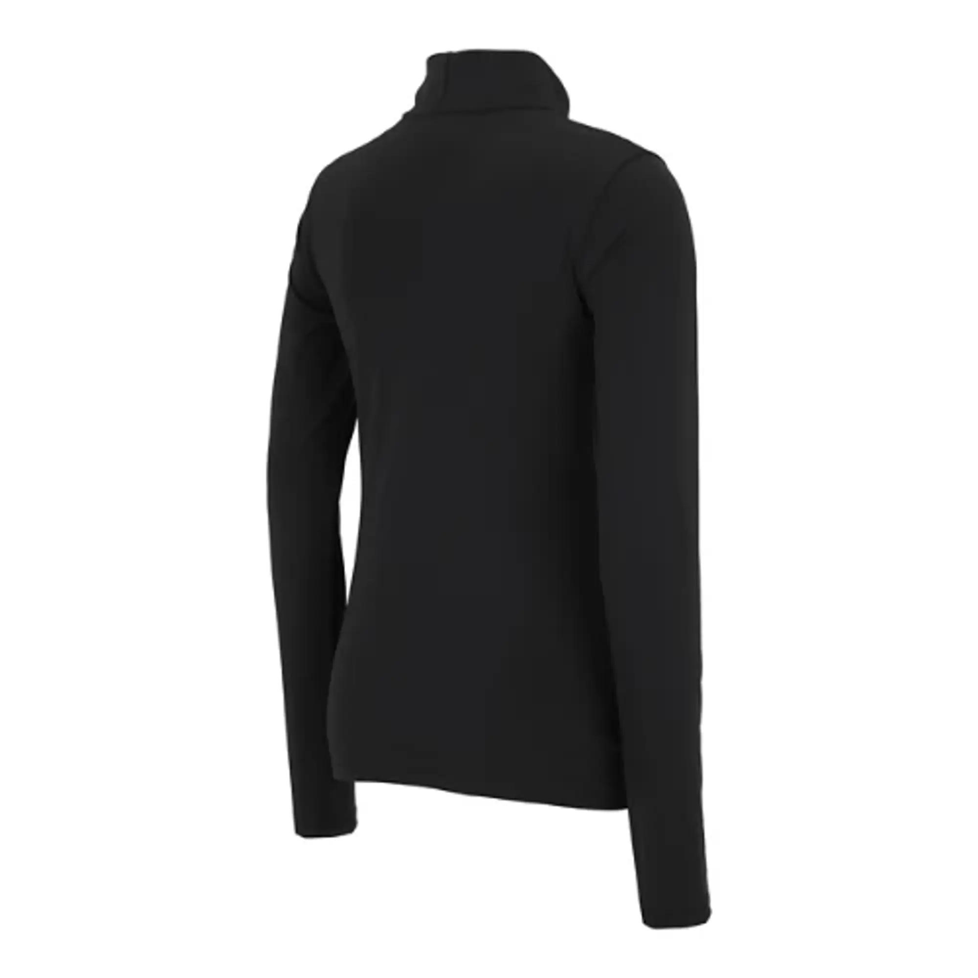 New Balance Women's Script Quarter Zip in Black Polywoven
