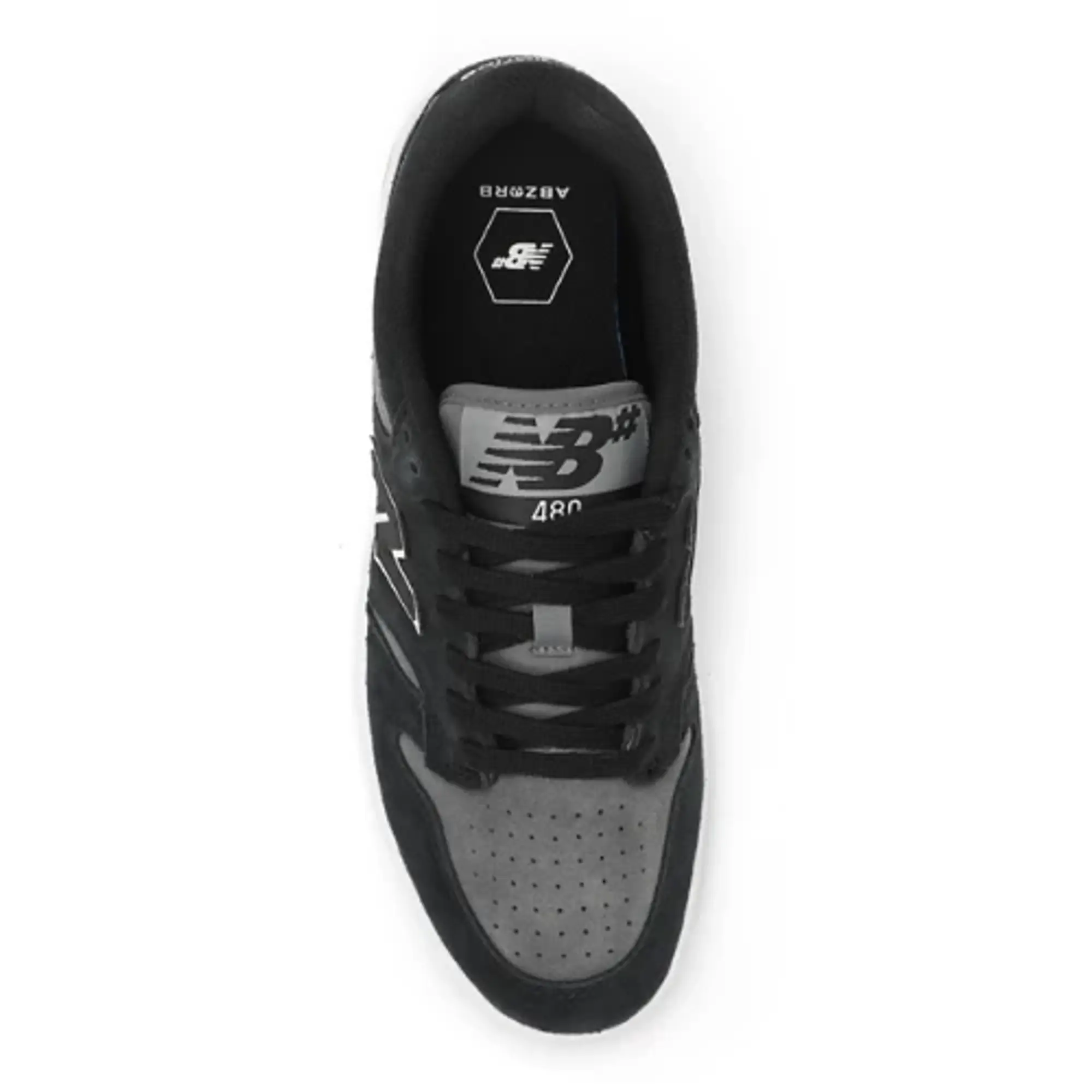 New Balance Men's NB Numeric 480 in Black/Grey Suede/Mesh