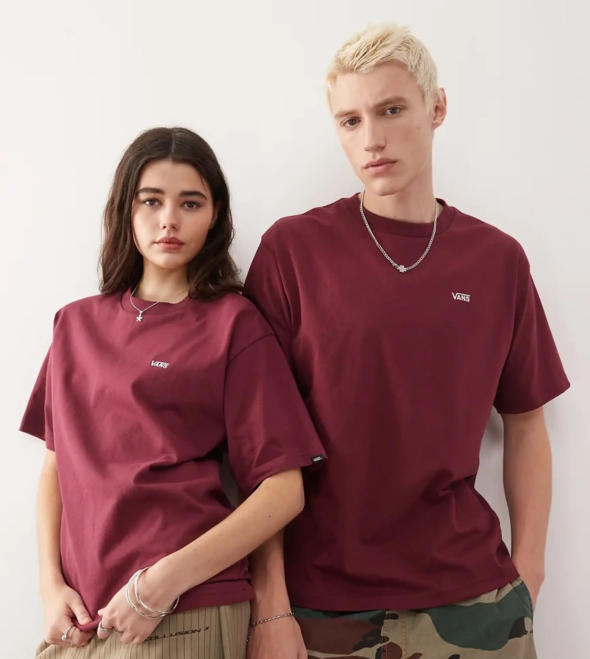 Vans - Left Chest Logo T-Shirt, Man, Burgundy