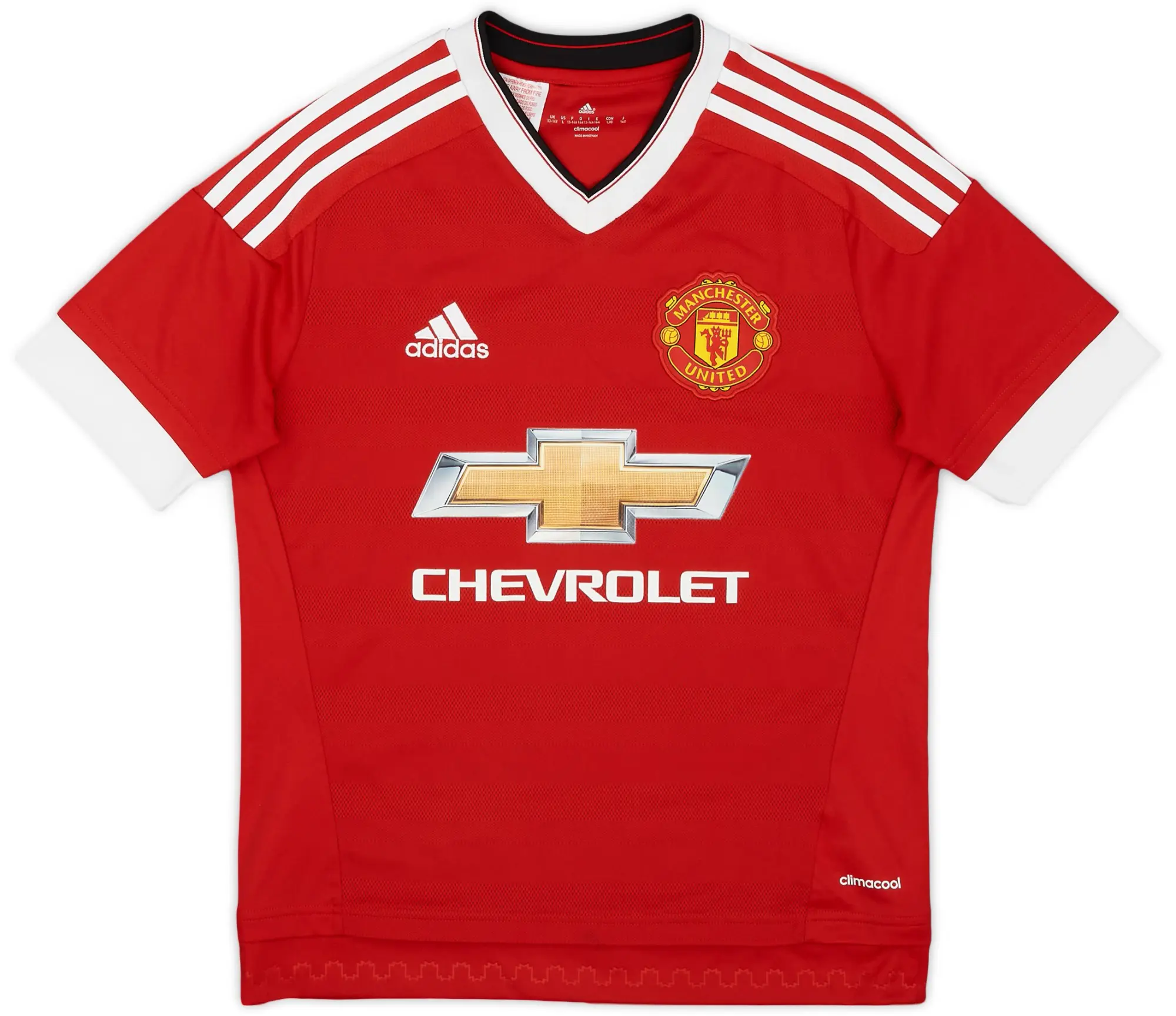 adidas 2015-16 Manchester United Home Shirt - 8/10 - (L.Boys)