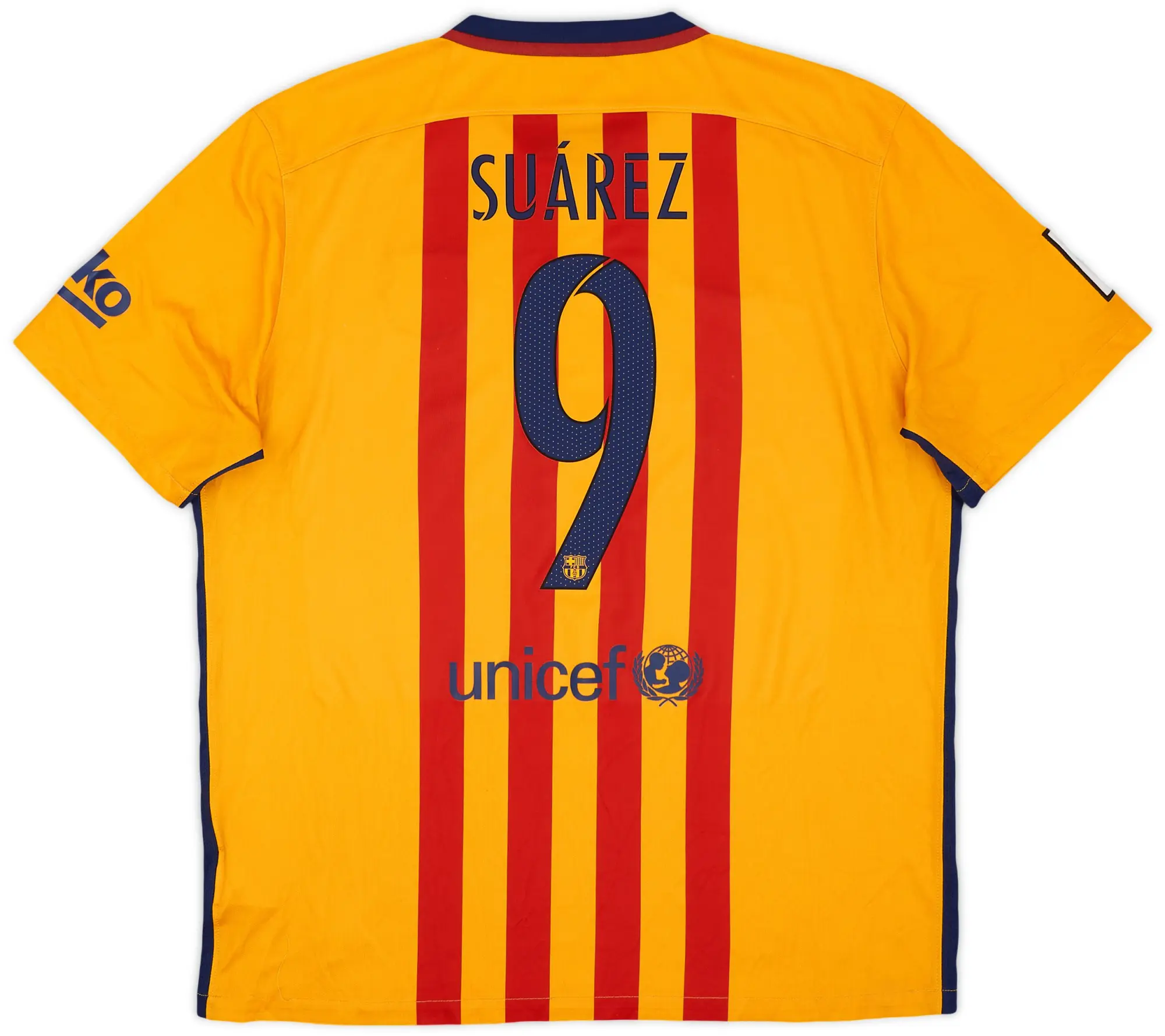 Nike 2015-16 Barcelona Away Shirt Suarez #9 - 5/10 - (XL)