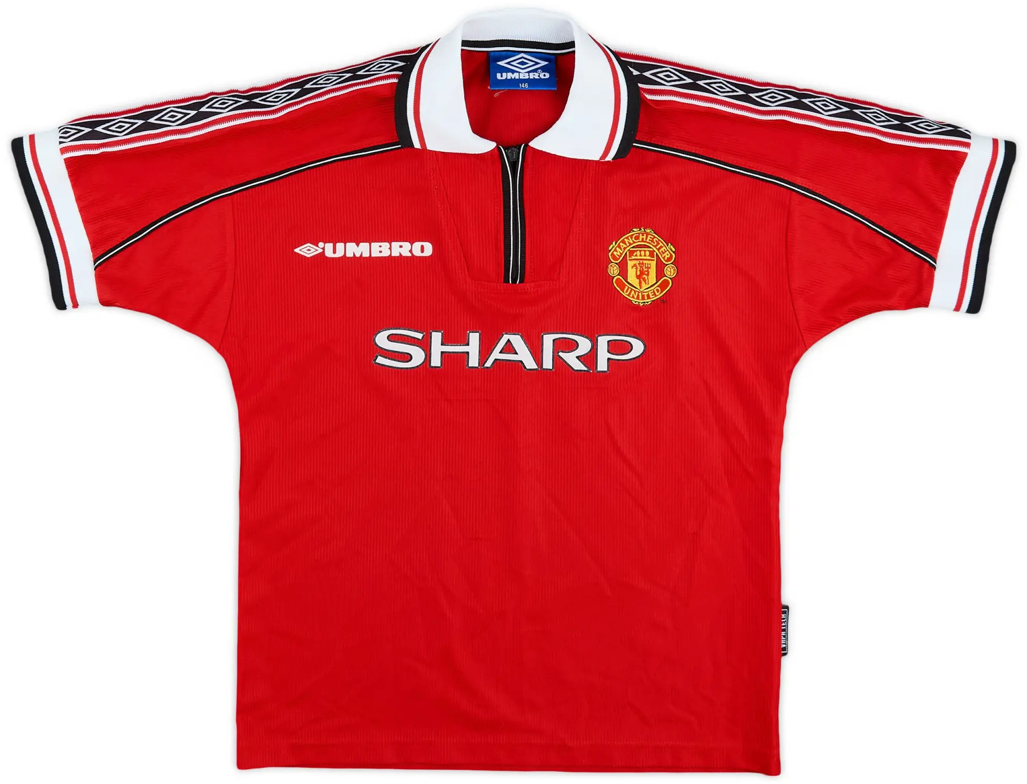 Umbro 1998-00 Manchester United Home Shirt - 7/10 - (M.Boys)
