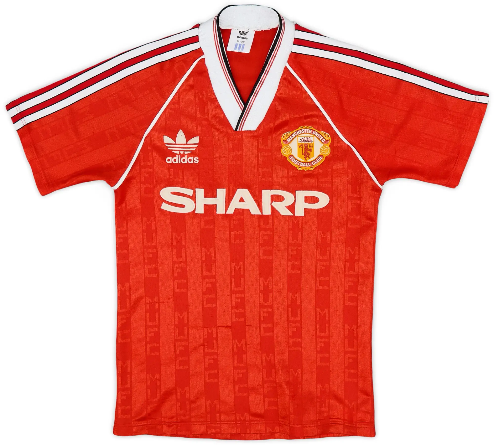 adidas 1988-90 Manchester United Home Shirt - 7/10 - (L.Boys)