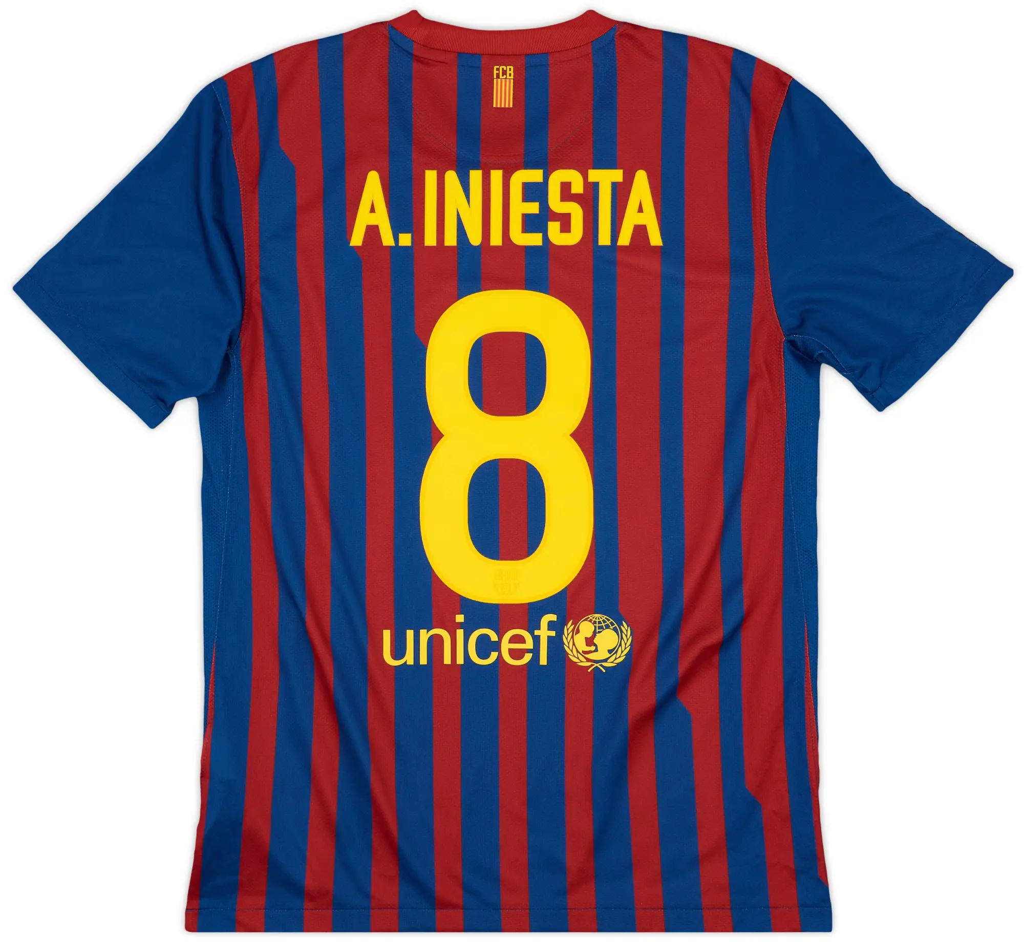 Nike 2011-12 Barcelona Home Shirt A.Iniesta #8 - 8/10 - (M)