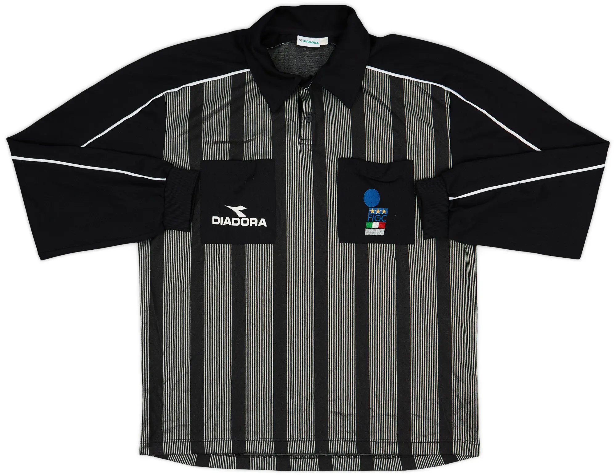 Diadora 1999-00 Italy FIGC Didadora Referee L/S Shirt - 8/10 - (XL)