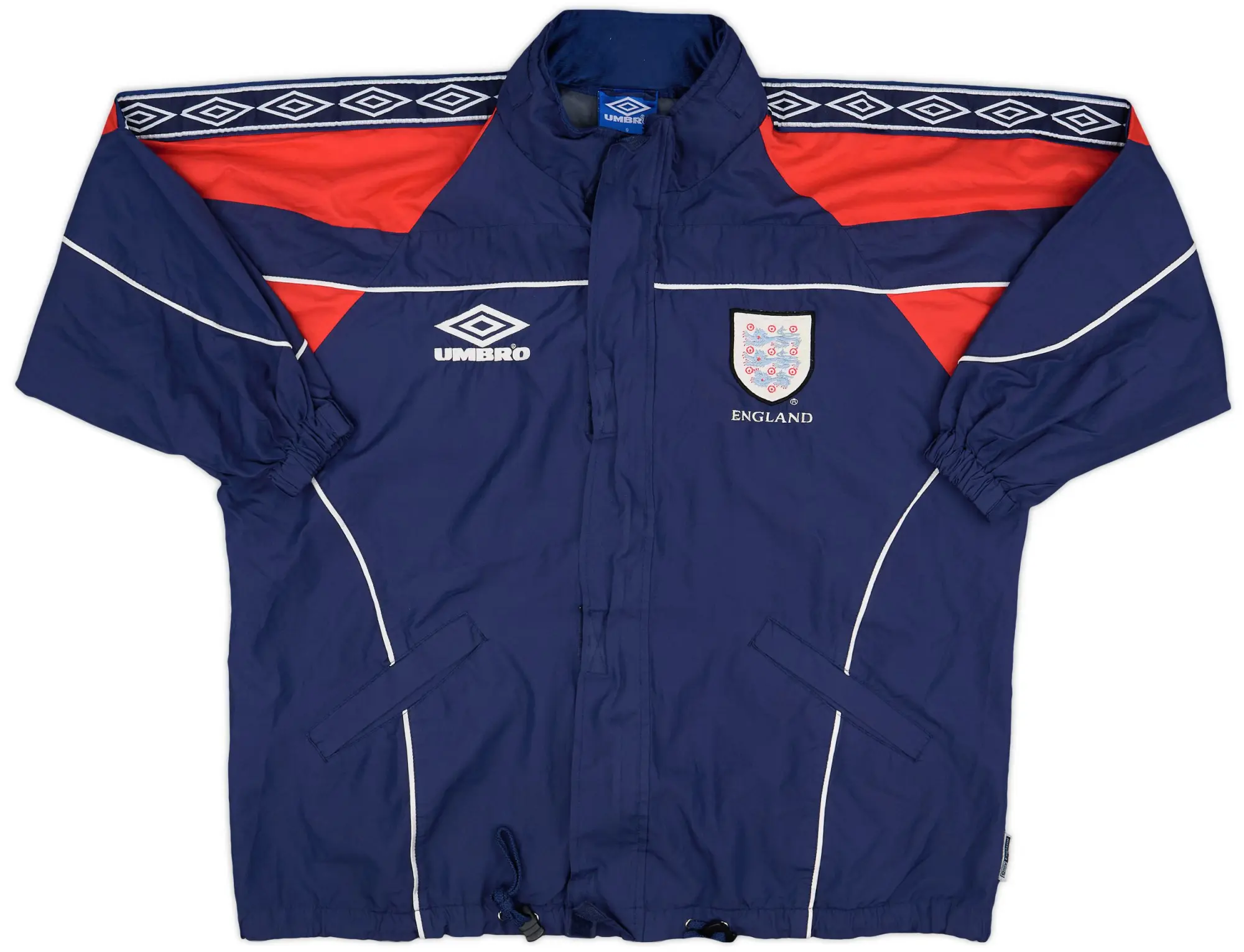 1995-97 England Umbro Hooded Rain Jacket - 7/10 - (S)