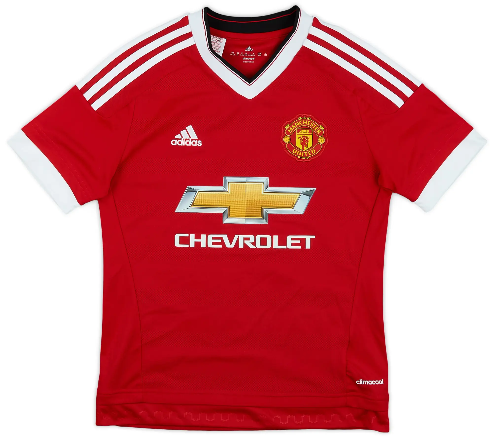 adidas 2015-16 Manchester United Home Shirt - 9/10 - (M.Boys)