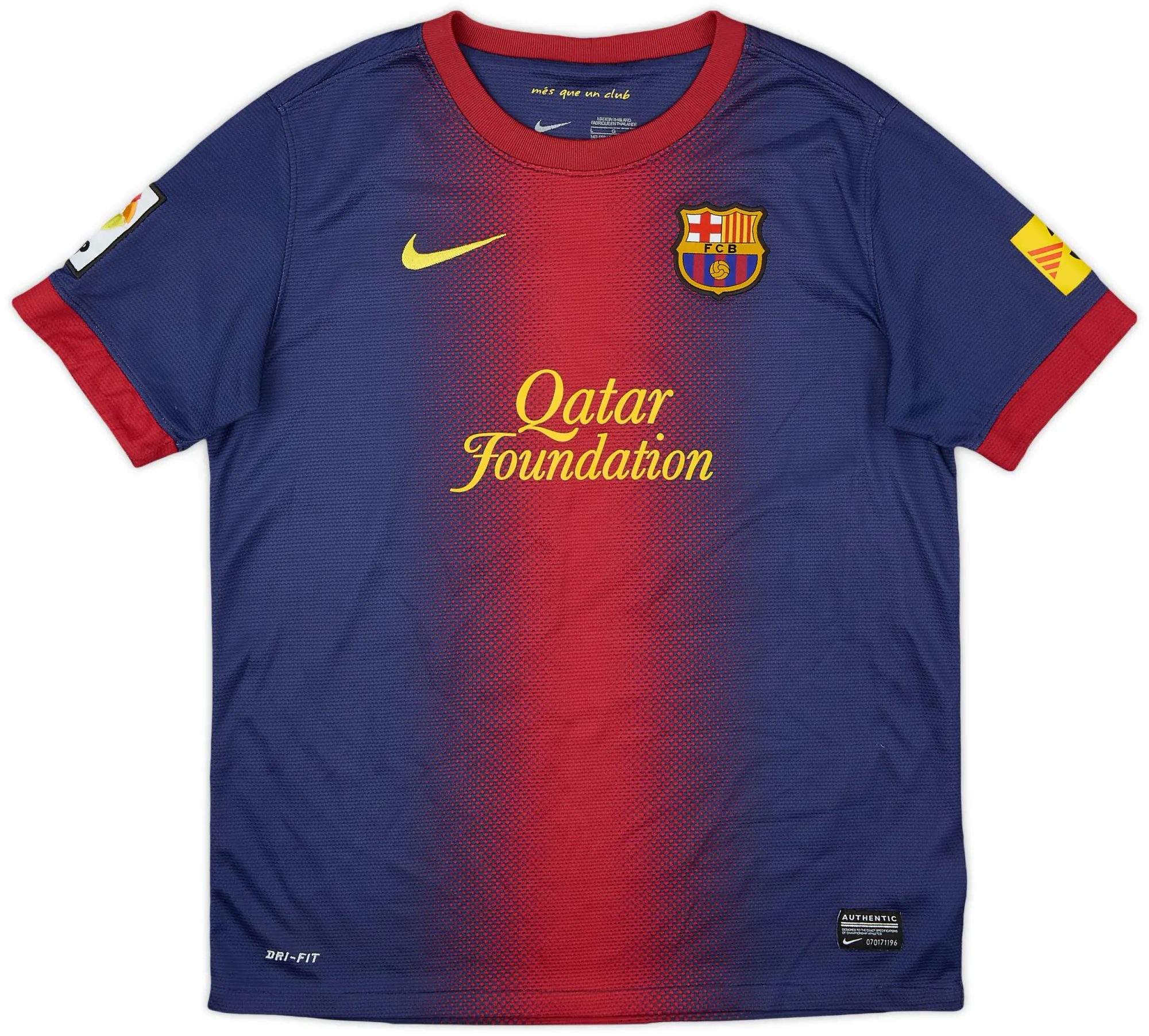 Nike 2012-13 Barcelona Home Shirt - 7/10 - (L.Boys)