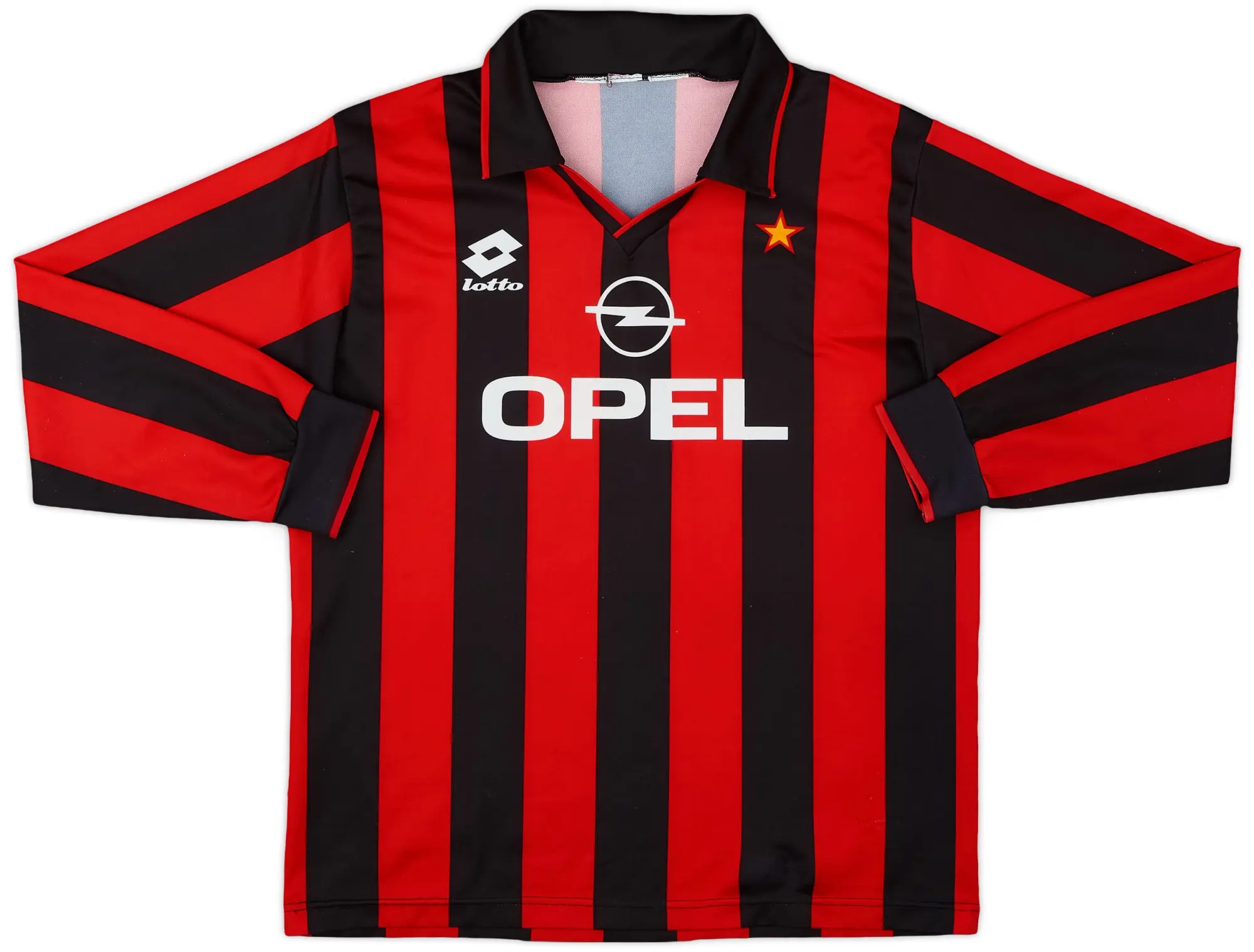 Lotto 1993-94 AC Milan Home L/S Shirt - 8/10 - (S)