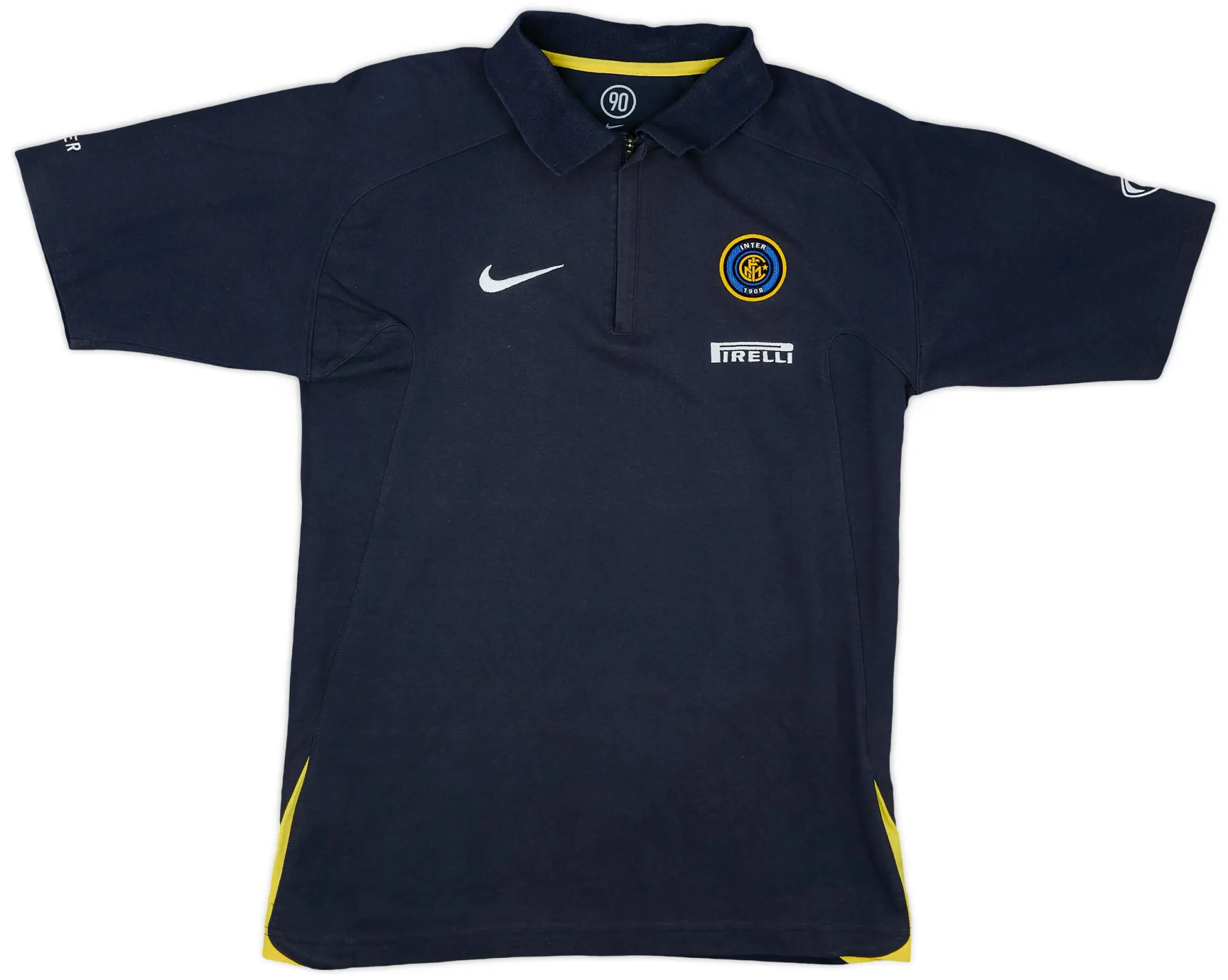 2005-06 Inter Milan Nike 1/4 Zip Polo Shirt - 7/10 - (S)