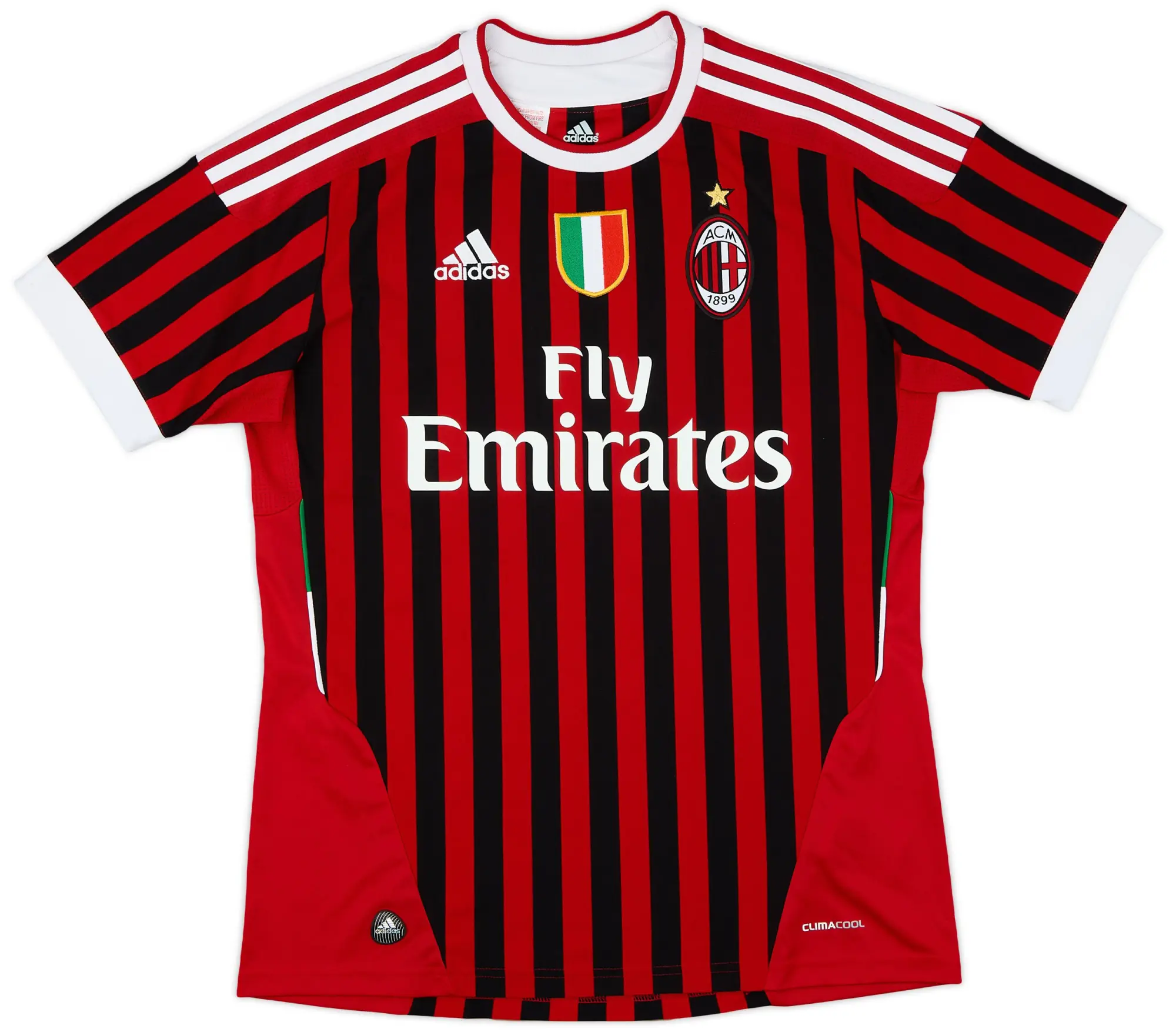 adidas 2011-12 AC Milan Home Shirt - 7/10 - (XL.Boys)