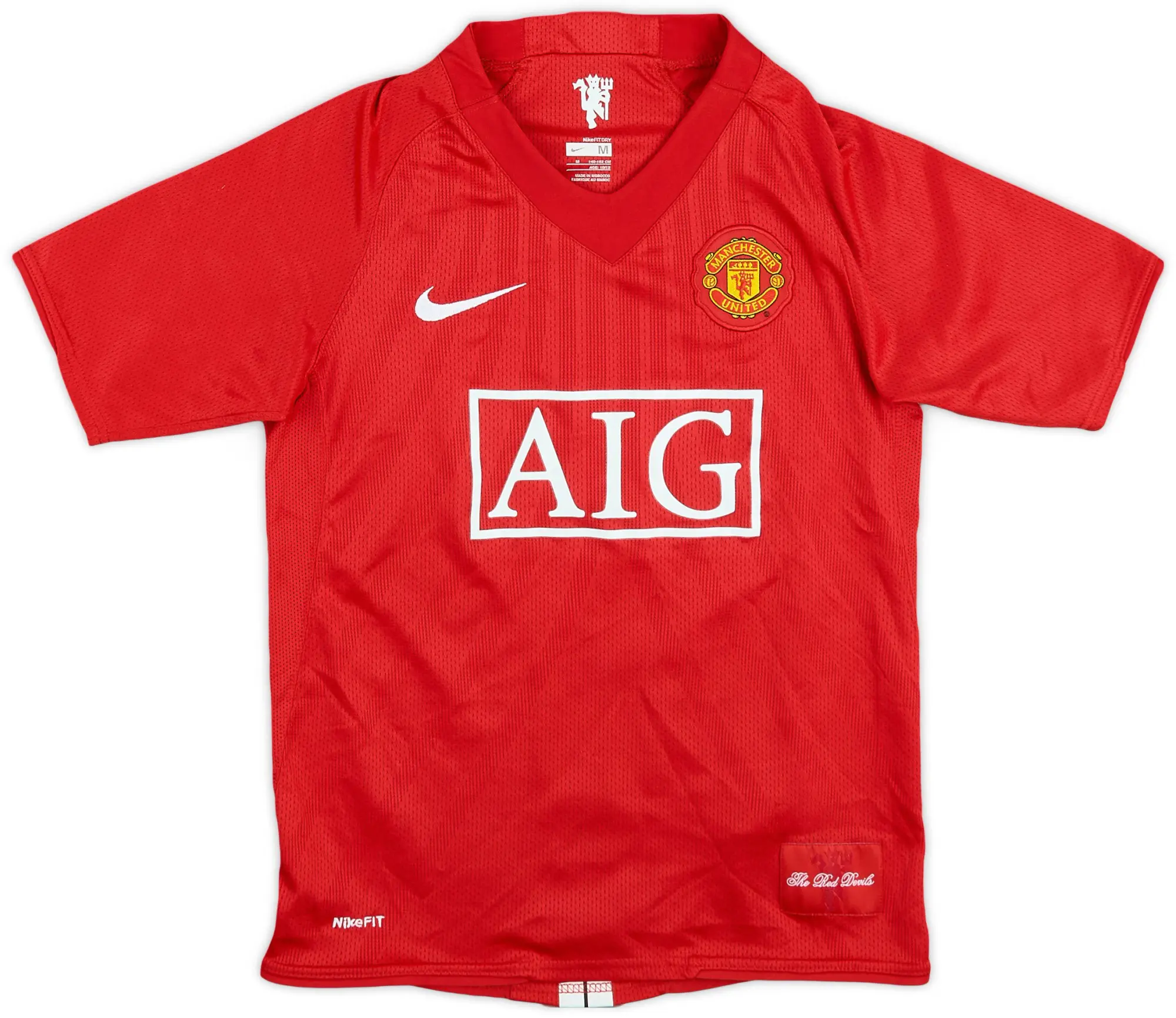 Nike 2007-09 Manchester United Home Shirt - 8/10 - (M.Boys)
