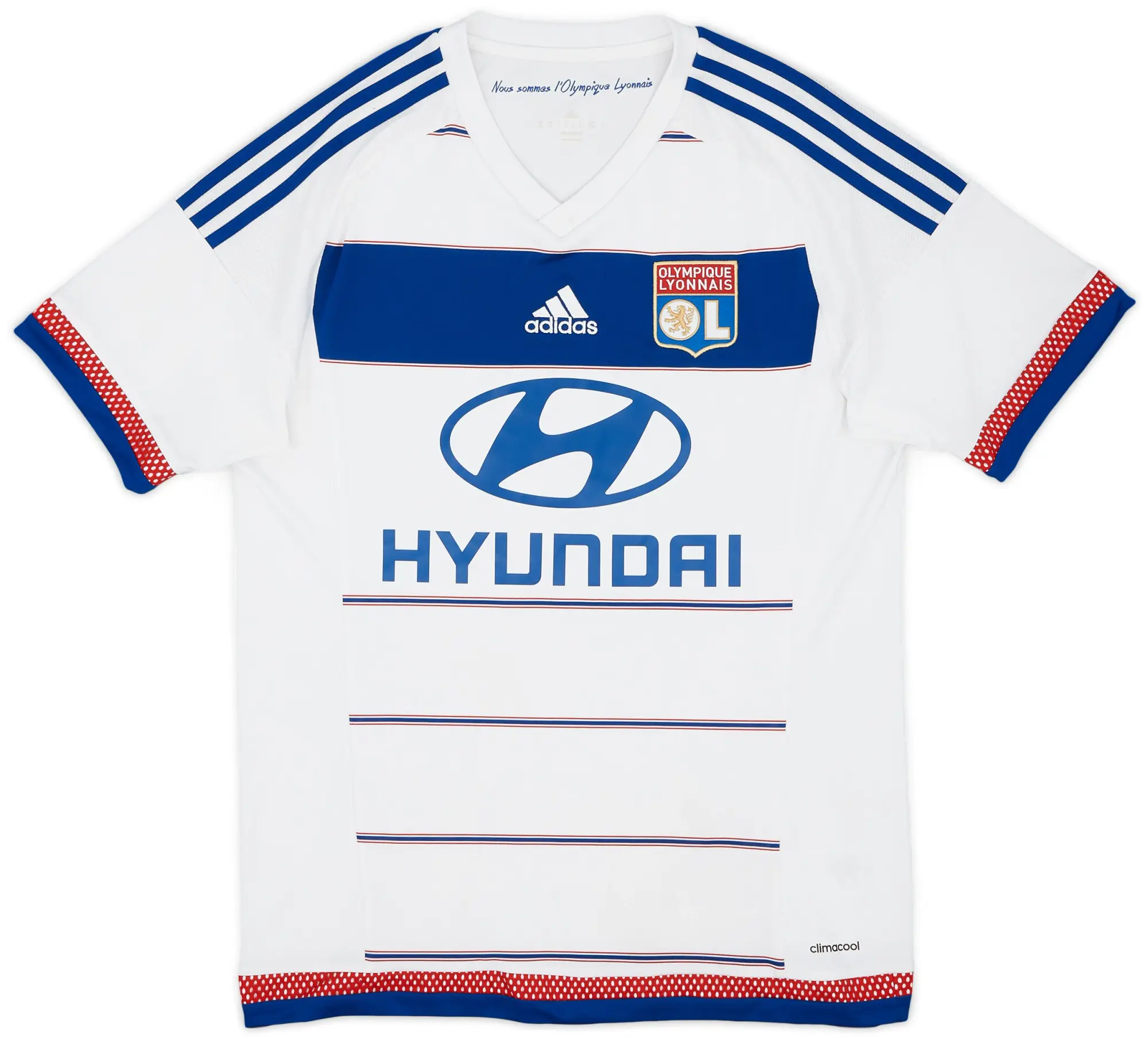 adidas 2015-16 Lyon Home Shirt - 6/10 - (M)
