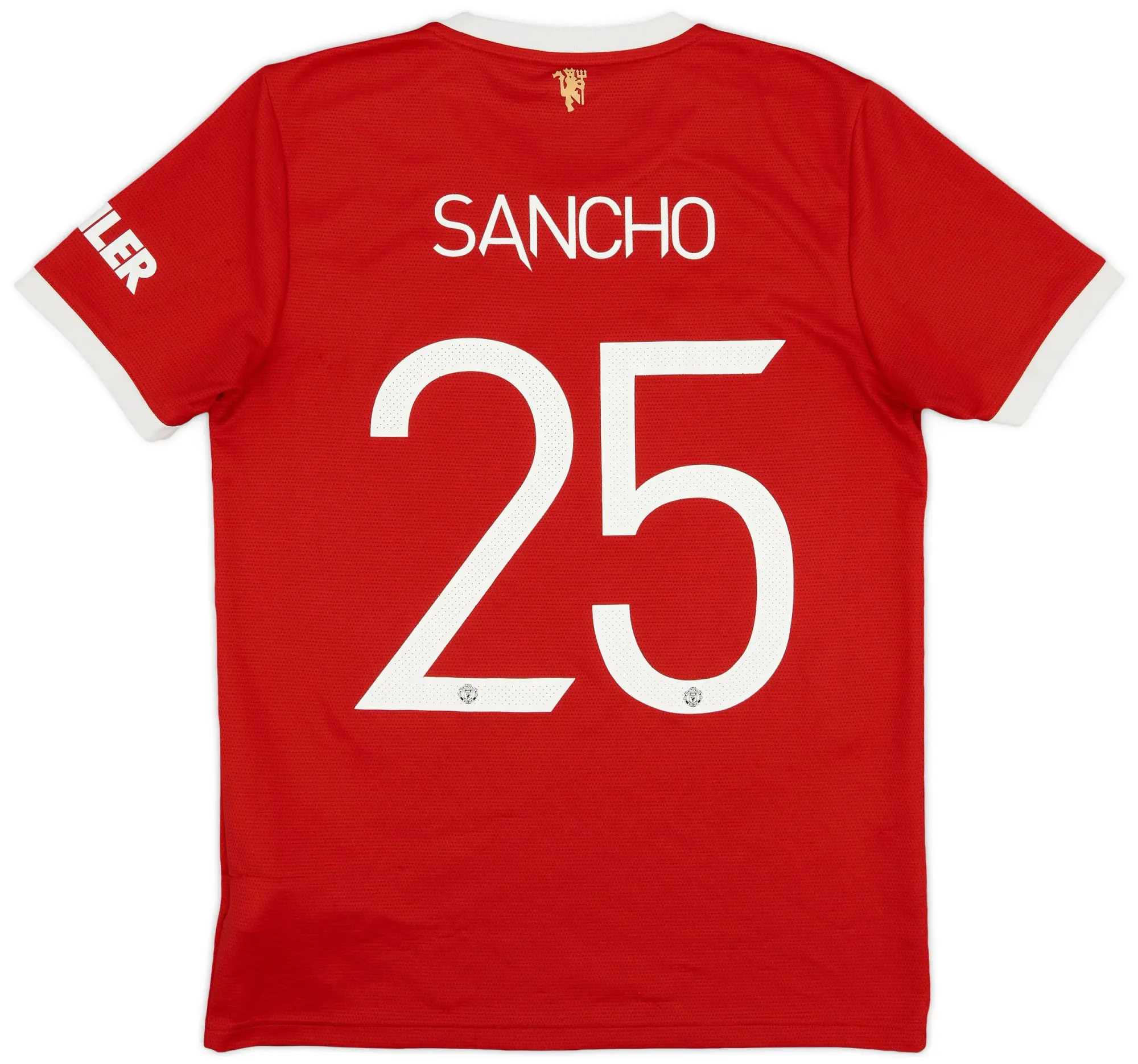 adidas 2021-22 Manchester United Home Shirt Sancho #25 - 7/10 - (M)