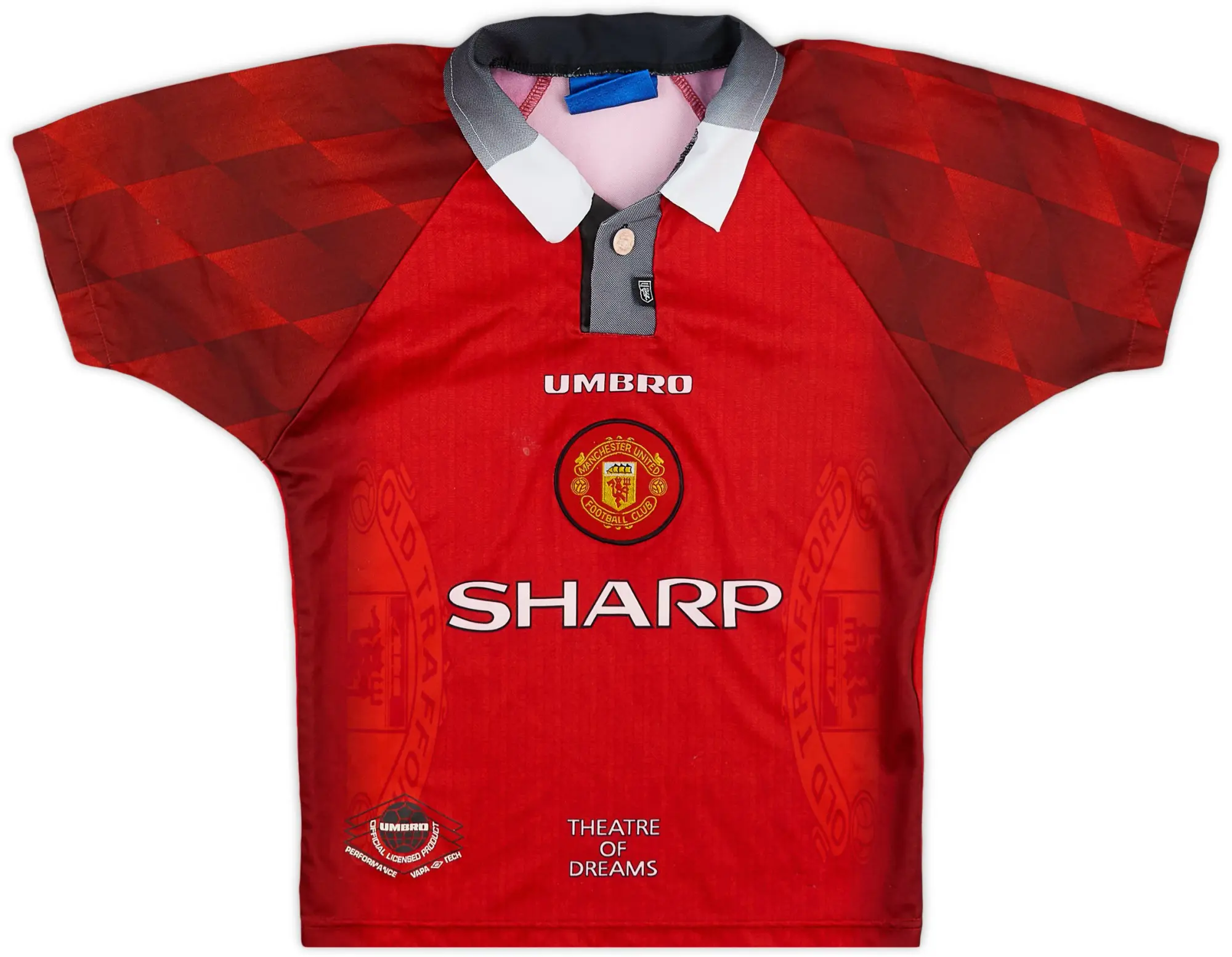 Umbro 1996-98 Manchester United Home Shirt - 8/10 - (S.Boys)