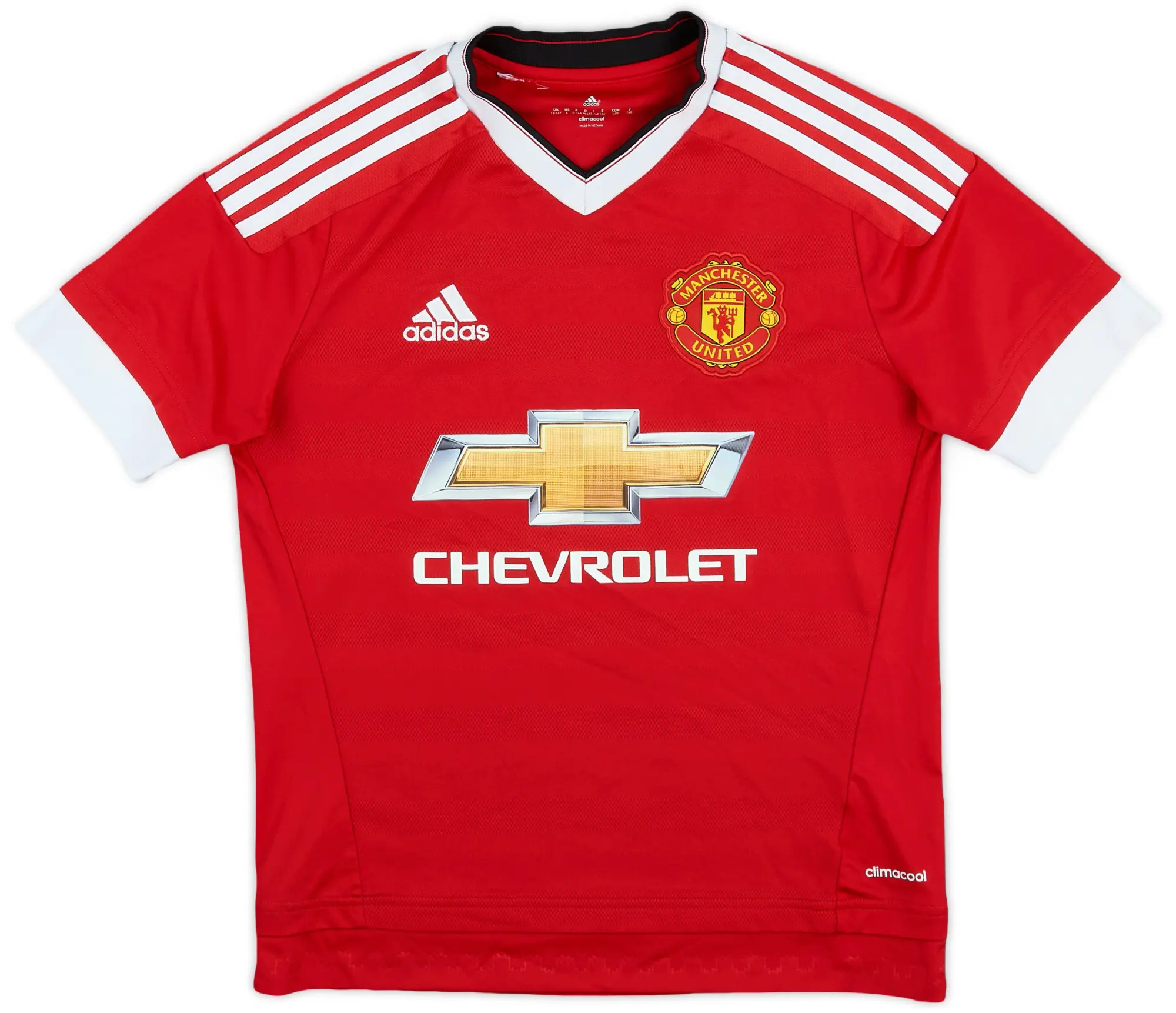 adidas 2015-16 Manchester United Home Shirt - 7/10 - (L.Boys)