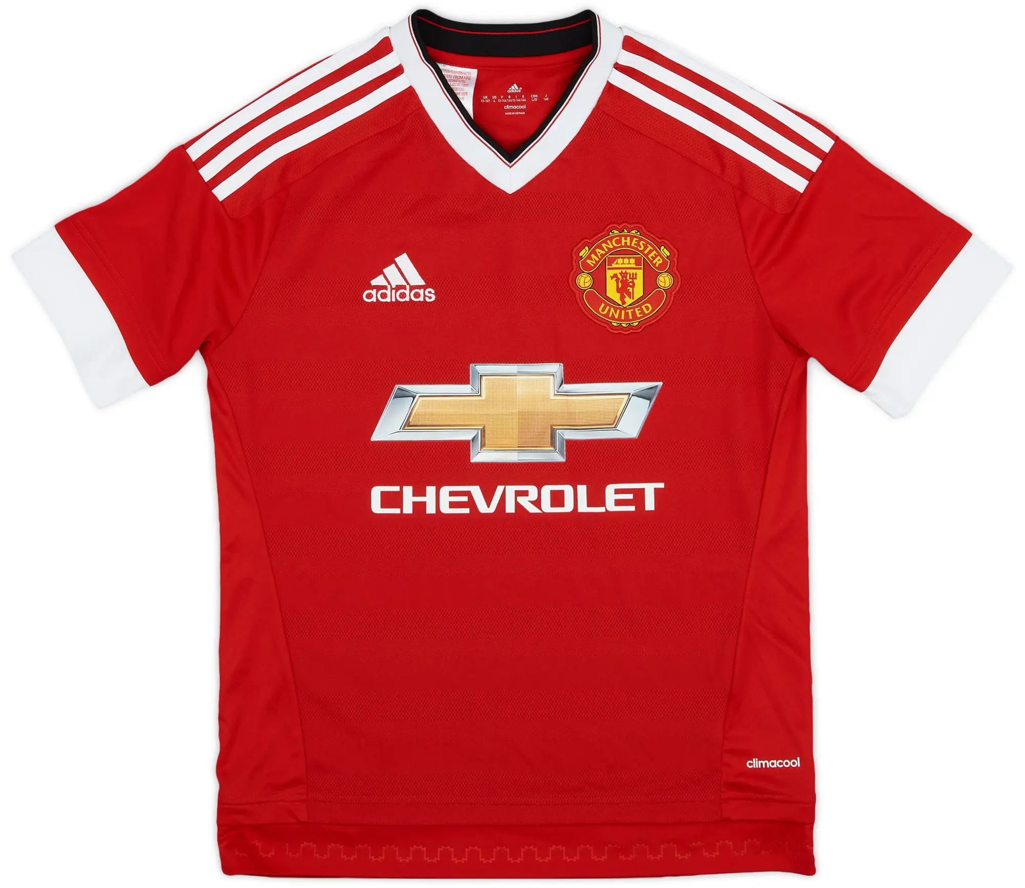 adidas 2015-16 Manchester United Home Shirt - 9/10 - (L.Boys)