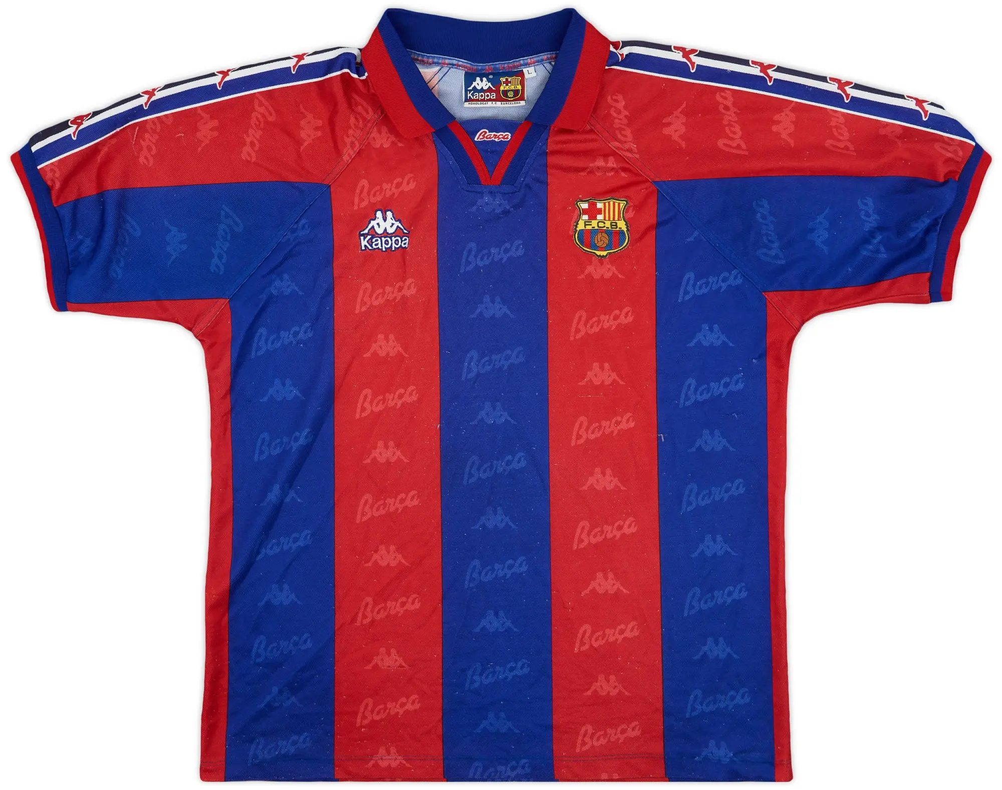 Kappa 1995-97 Barcelona Home Shirt - 9/10 - (L)