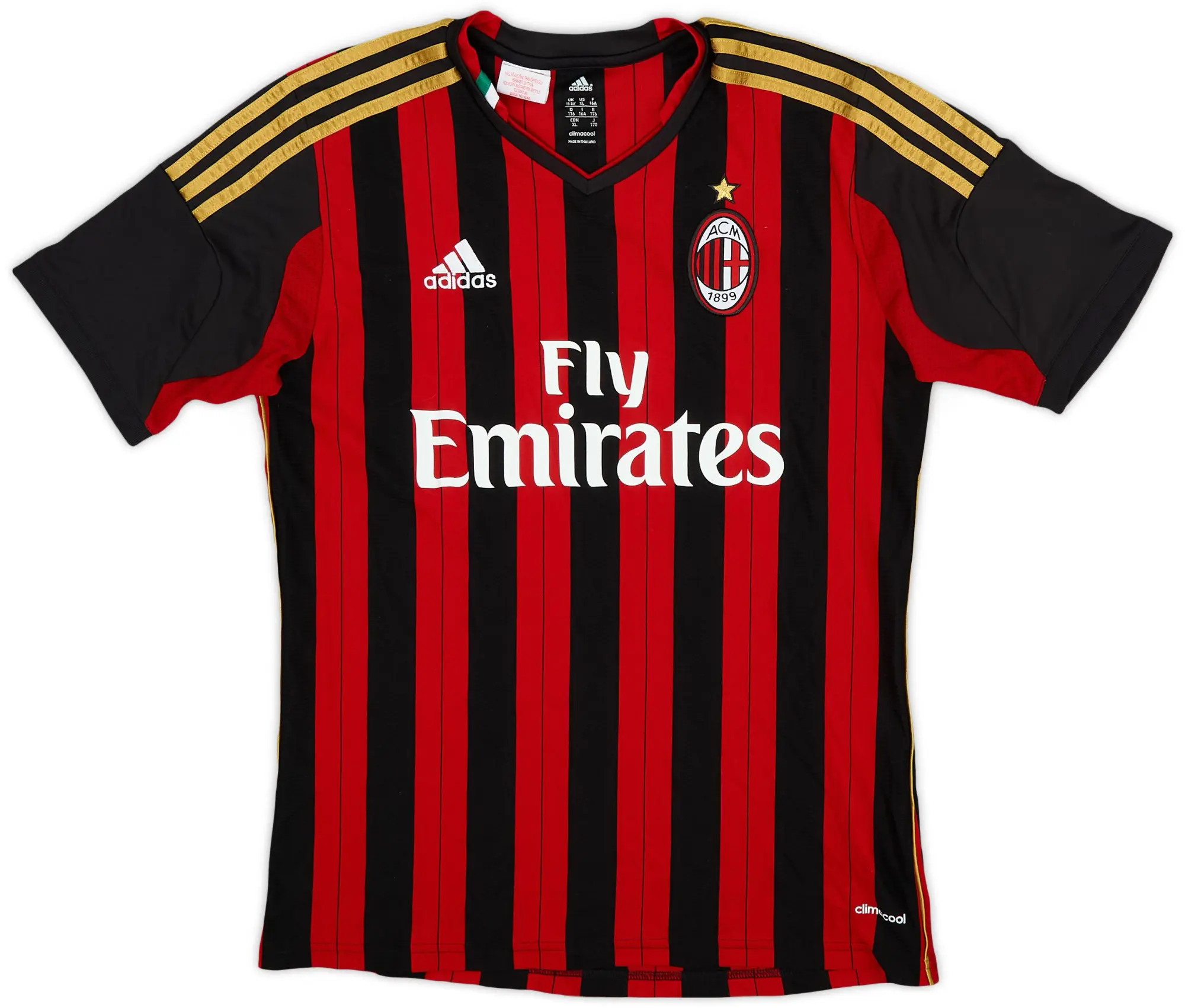 adidas 2013-14 AC Milan Home Shirt - 8/10 - (XL.Boys)