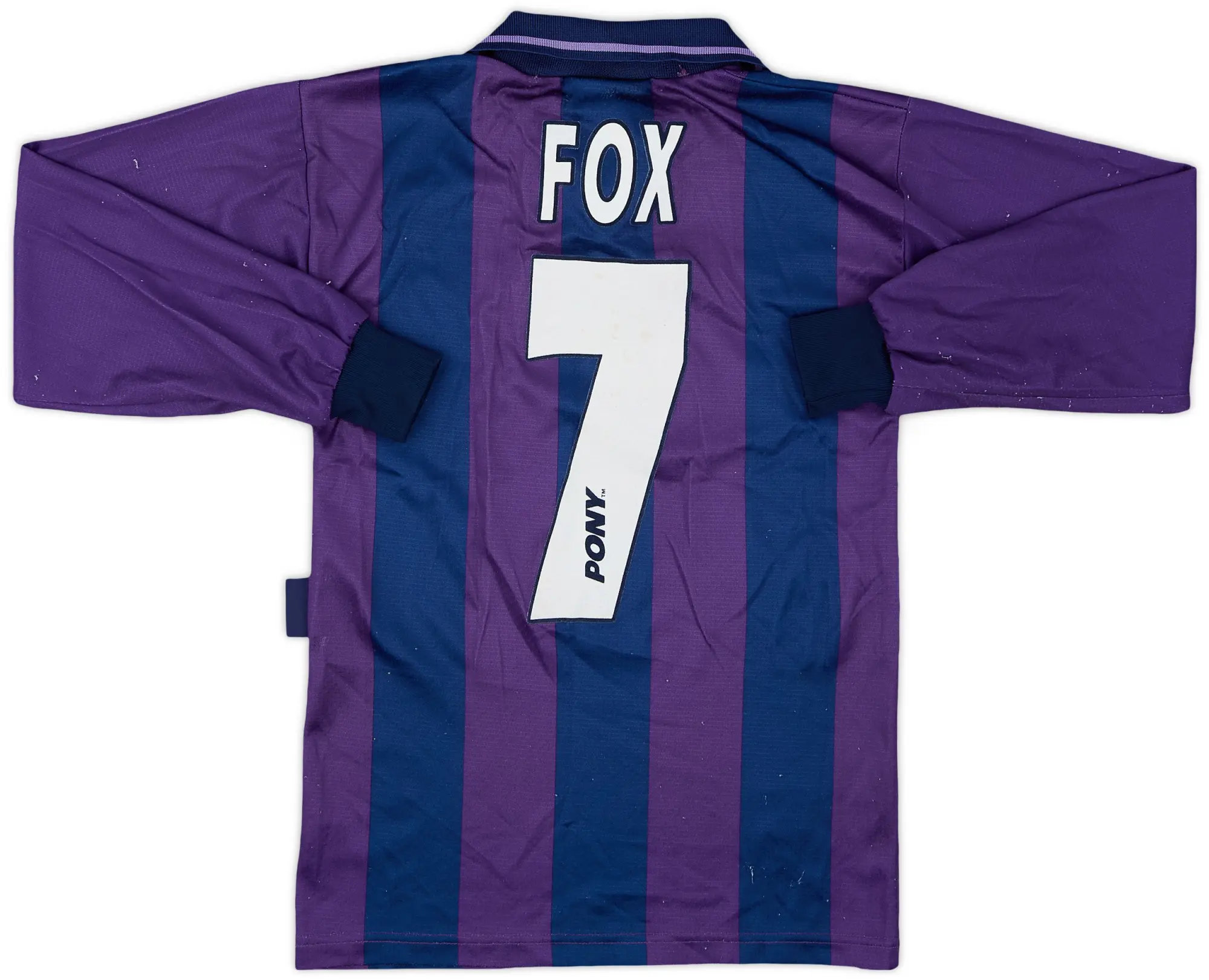 1995-97 Tottenham Away L/S Shirt Fox #7 - 6/10 - (L.Boys)