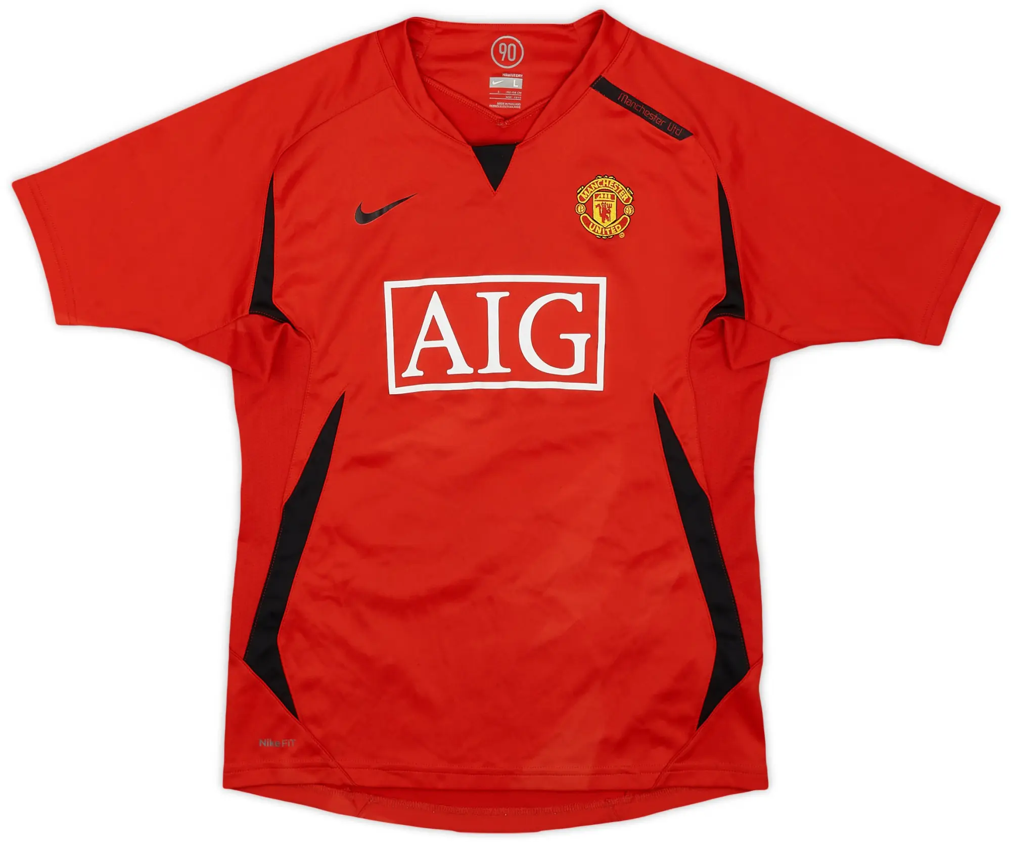 2007-08 Manchester United Nike Training Shirt - 8/10 - (L.Boys)