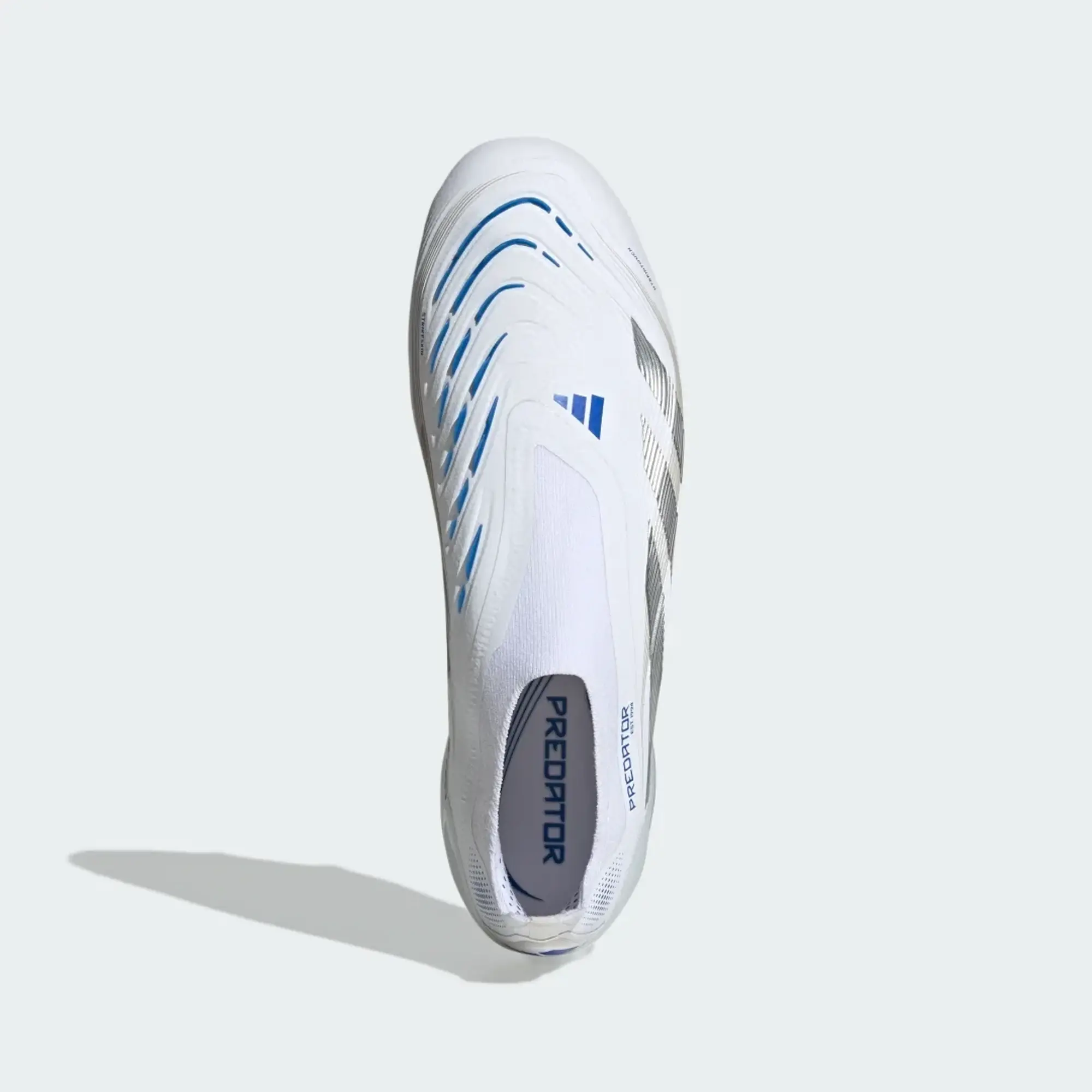 Adidas Predator Elite Laceless Fg Polar Victory - Footwear White/Silver Metallic/Bright Royal - ['White']