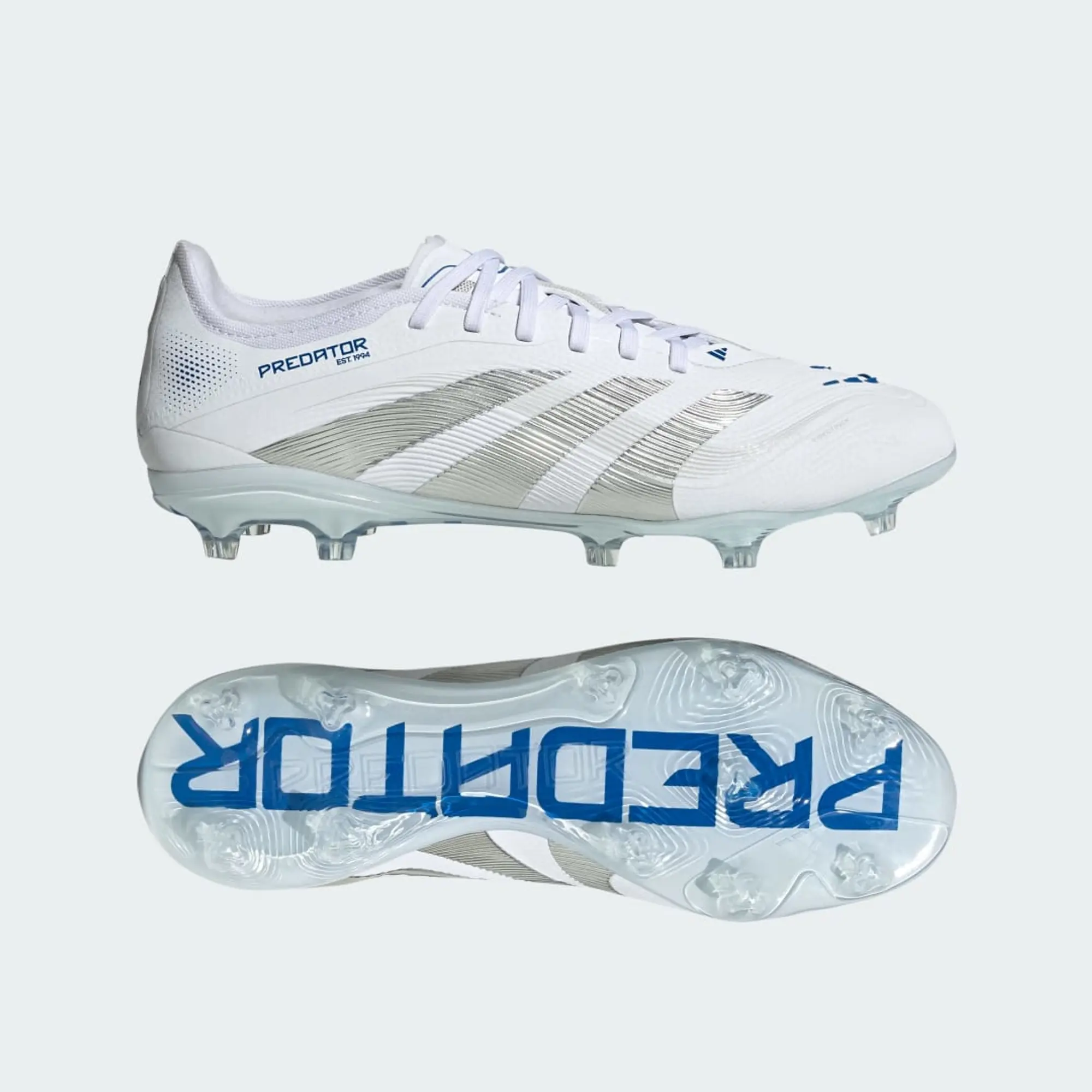 Adidas Predator Pro Fg Polar Victory - Footwear White/Silver Metallic/Bright Royal - ['White']