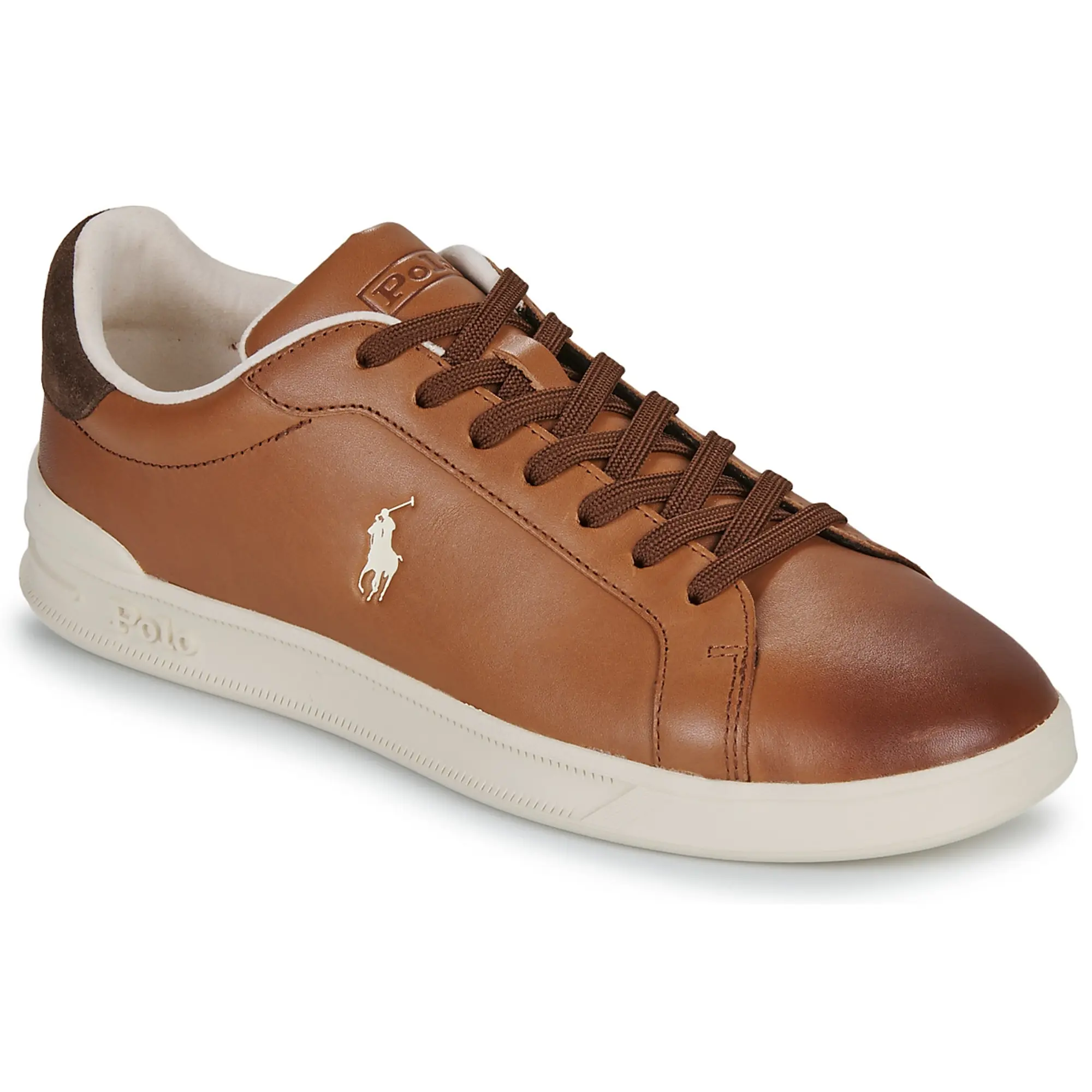 Polo Ralph Lauren  HERITAGE COURT  men's Shoes (Trainers) in Brown