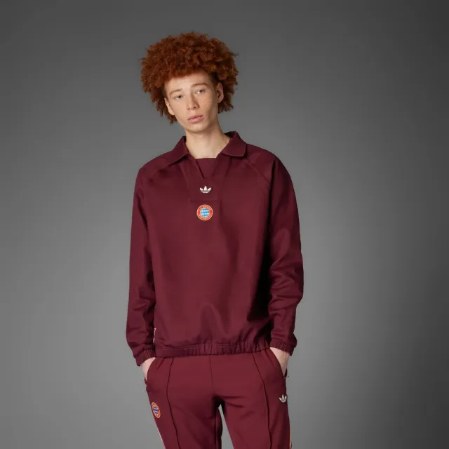 ★ adidas★ FC Bayern Terrace Icon Drill Top JF0596 Adidas Originals Fc Bayern Terrace Icons Drill Top In Shadow