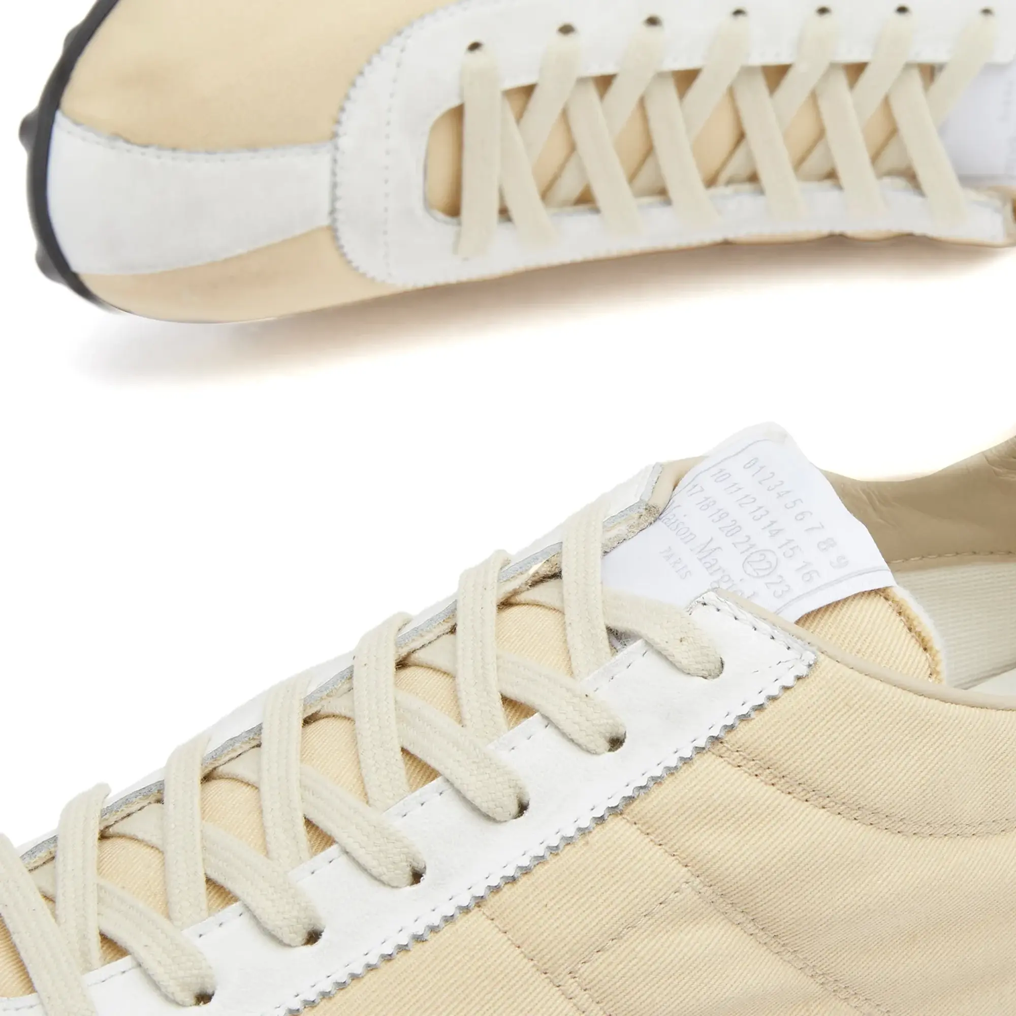 Maison Margiela Men's Sprinter Low Top Sneaker Yellow Pale/Antique White