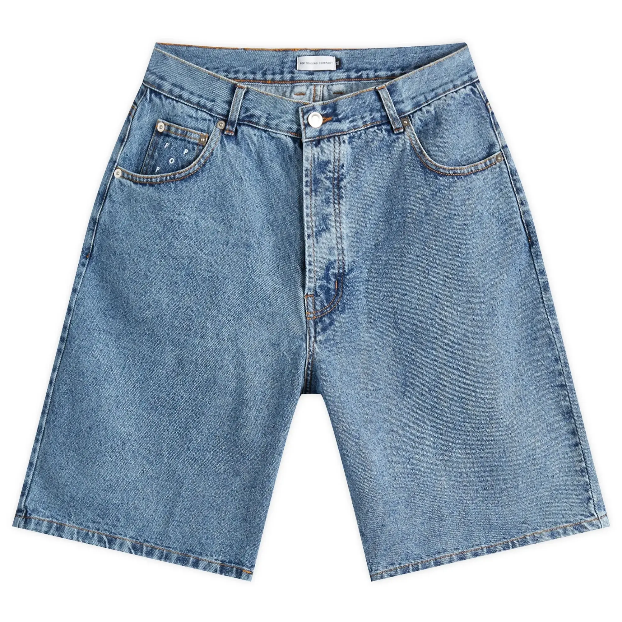 Pop Trading Company Men's DRS Denim Shorts Stone Washed