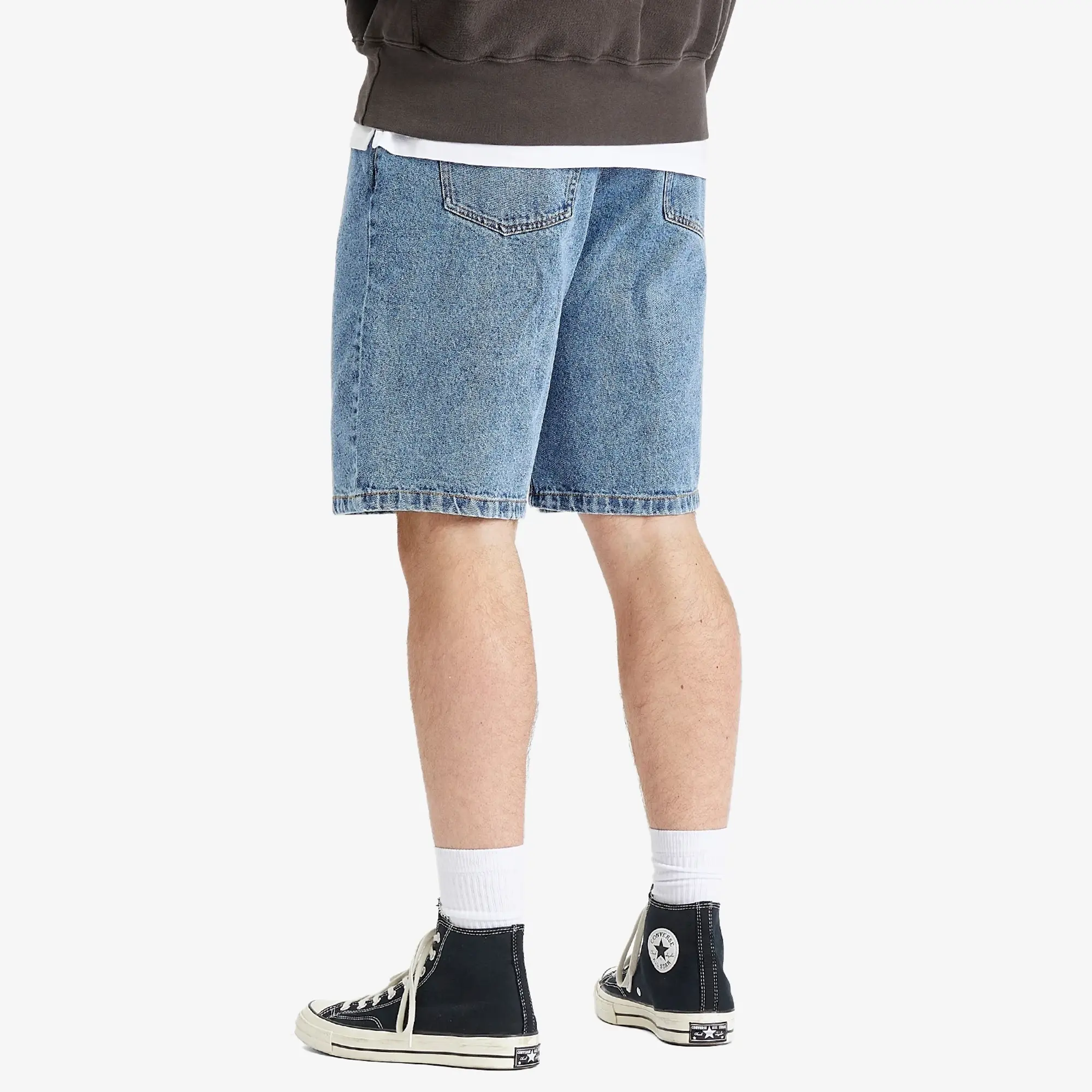 Pop Trading Company Men's DRS Denim Shorts Stone Washed