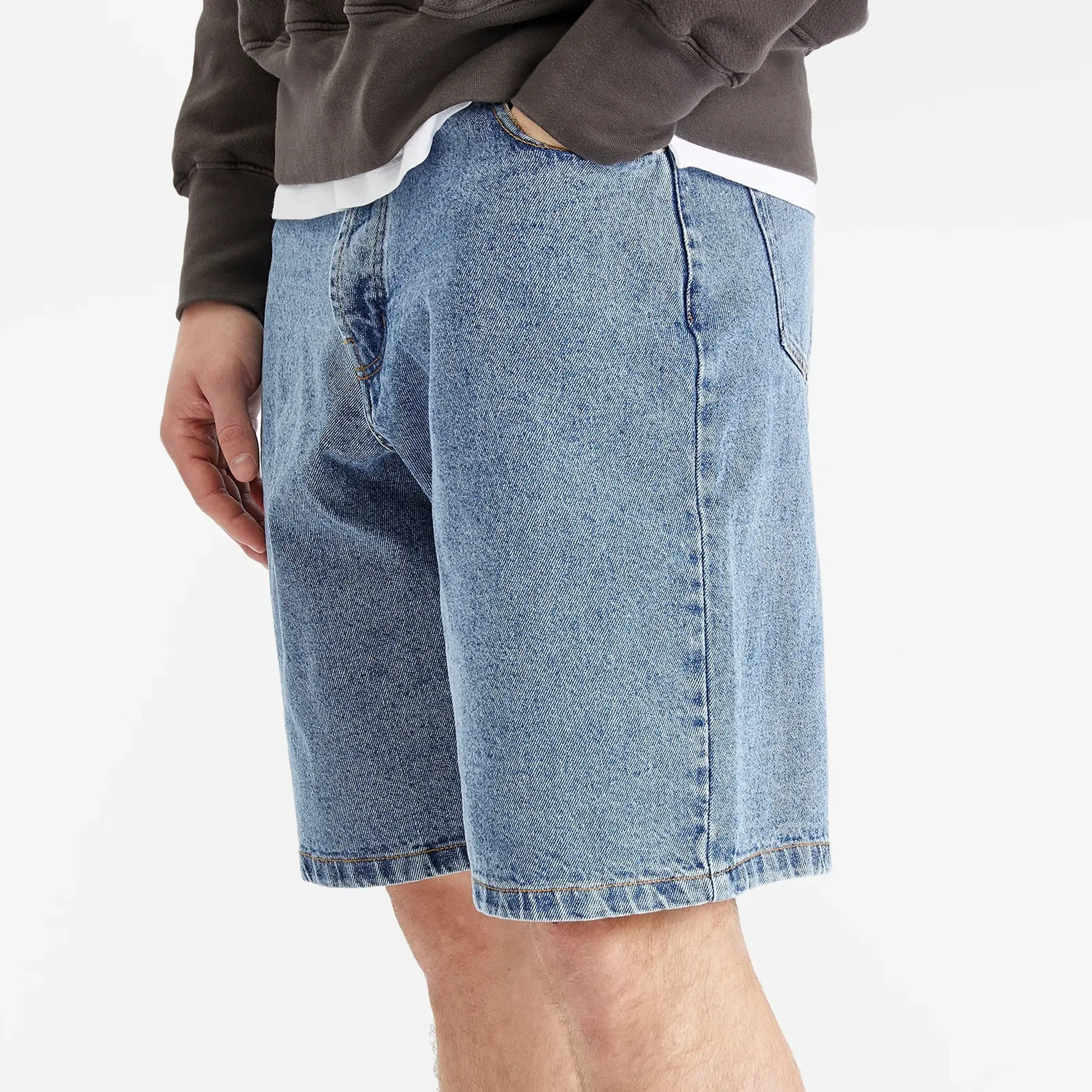 Pop Trading Company Men's DRS Denim Shorts Stone Washed