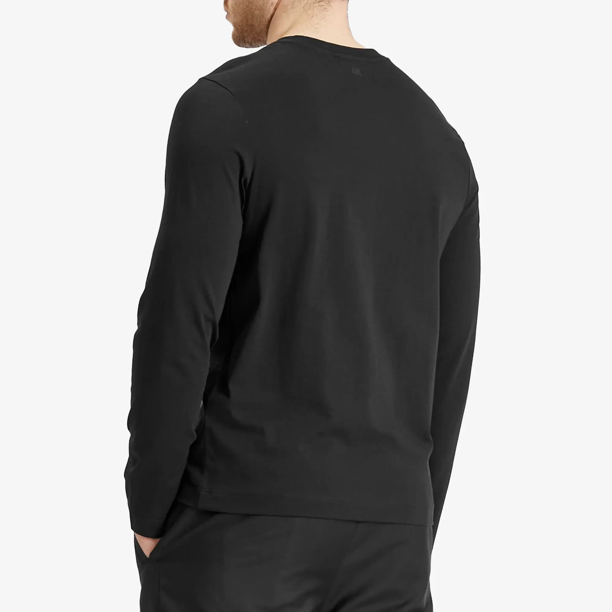 AMI Paris Men's Small Red ADC Classic Long Sleeve T-Shirt Black