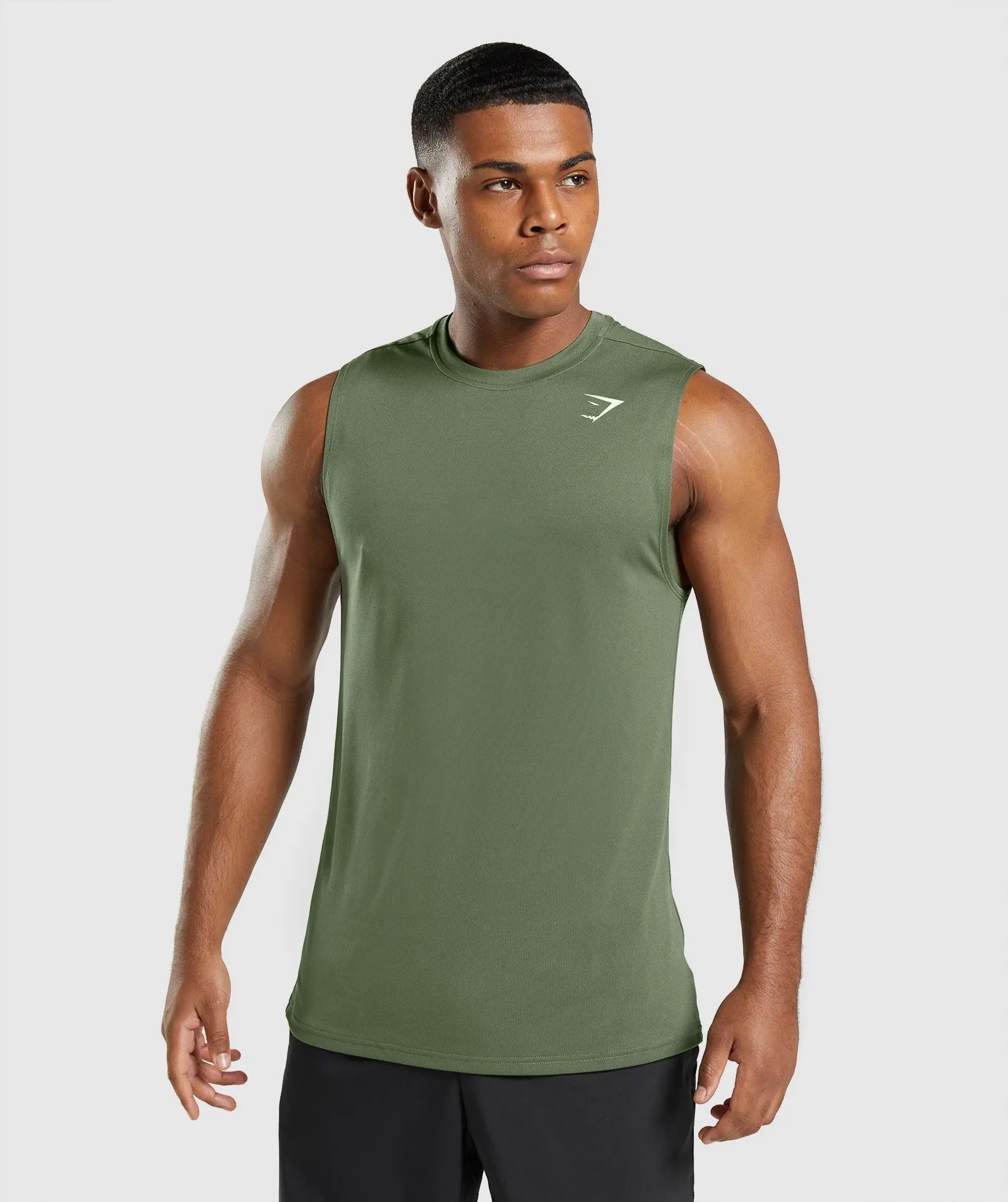 Gymshark Arrival Sleeveless T-Shirt - Core Olive