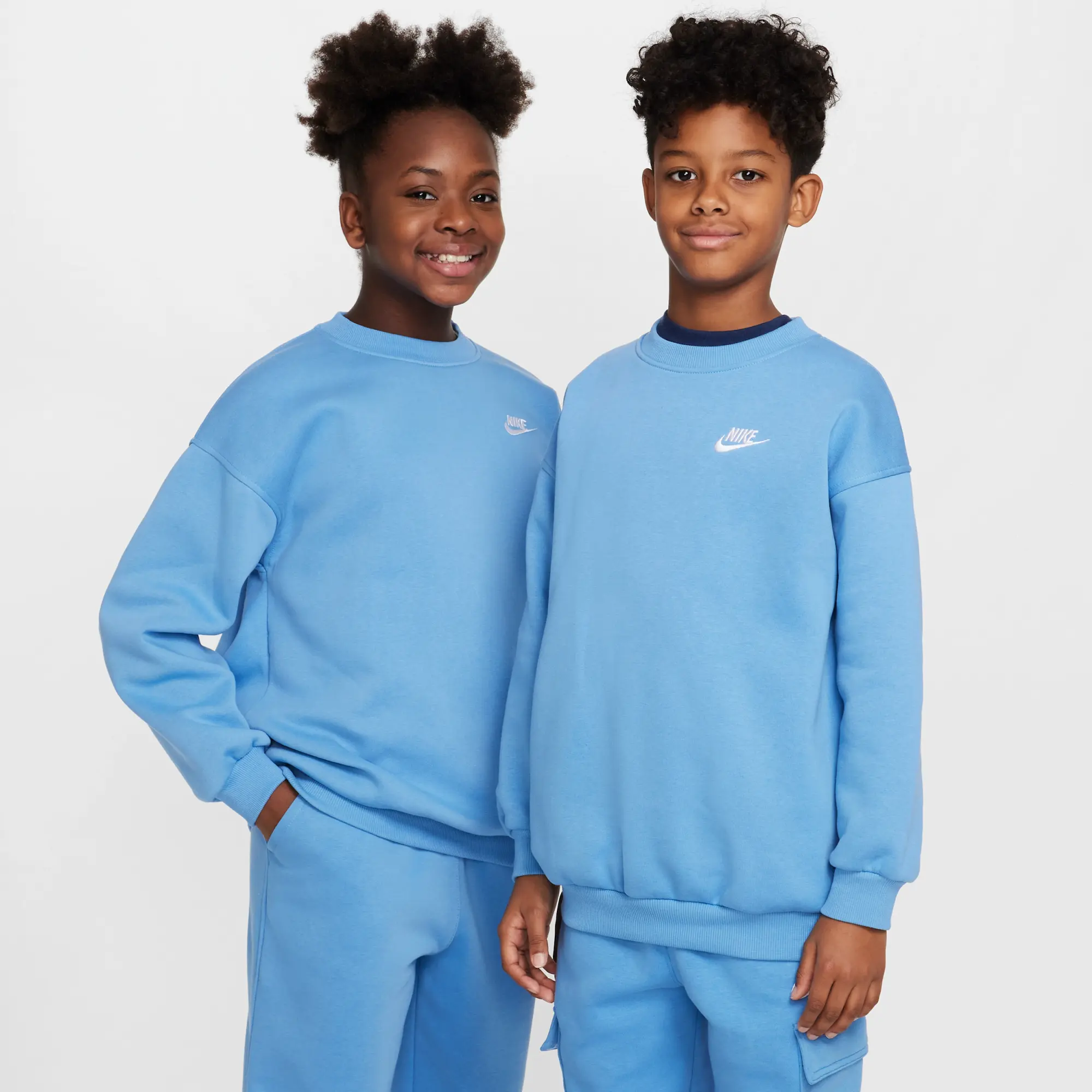 Nike Club Oversized Unisex Sweatshirts - Blue