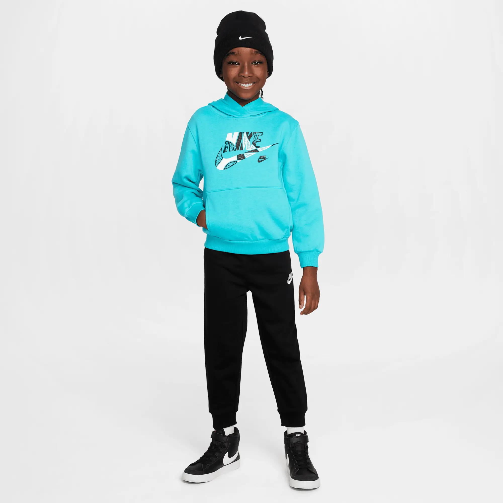 Nike Sportswear 'Outside the Lines' Younger Kids' 2-Piece French Terry Trousers Set - Black - Cotton