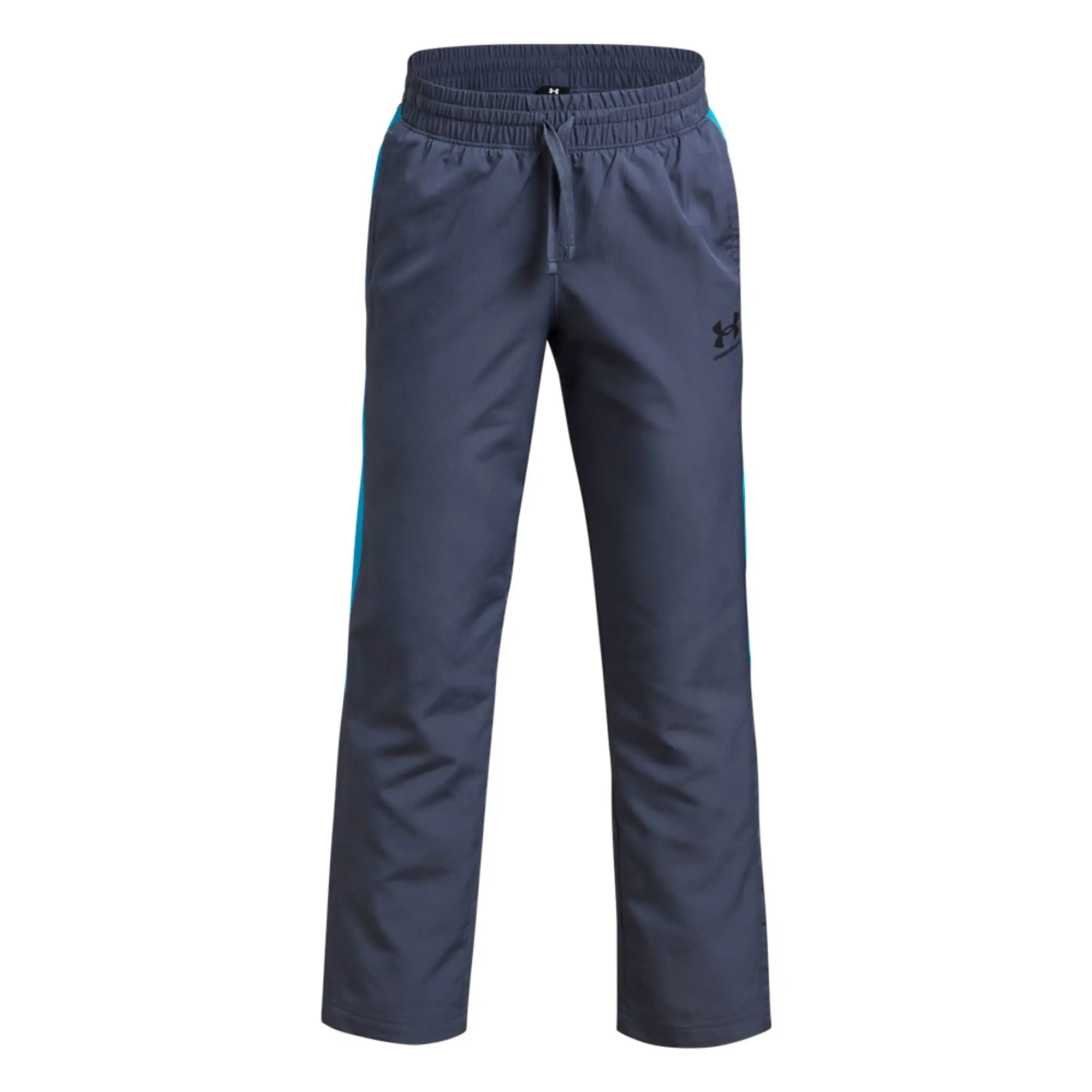 Boys'  Under Armour  Rival Woven Pants Downpour Gray / Ether Blue / Black YMD (54 - 59 in)